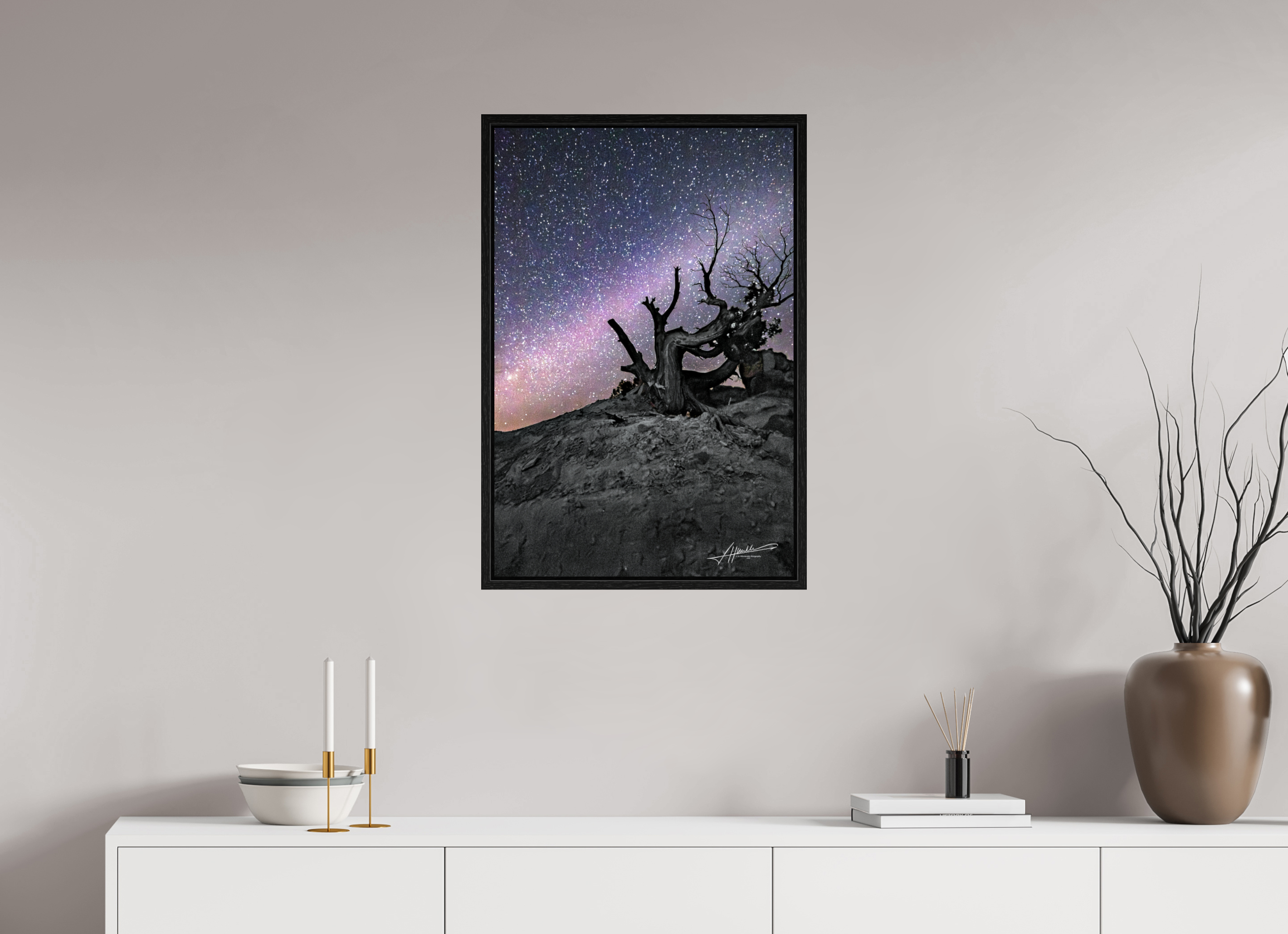 20 x 30″, Floater Frame Reaching the Milky Way