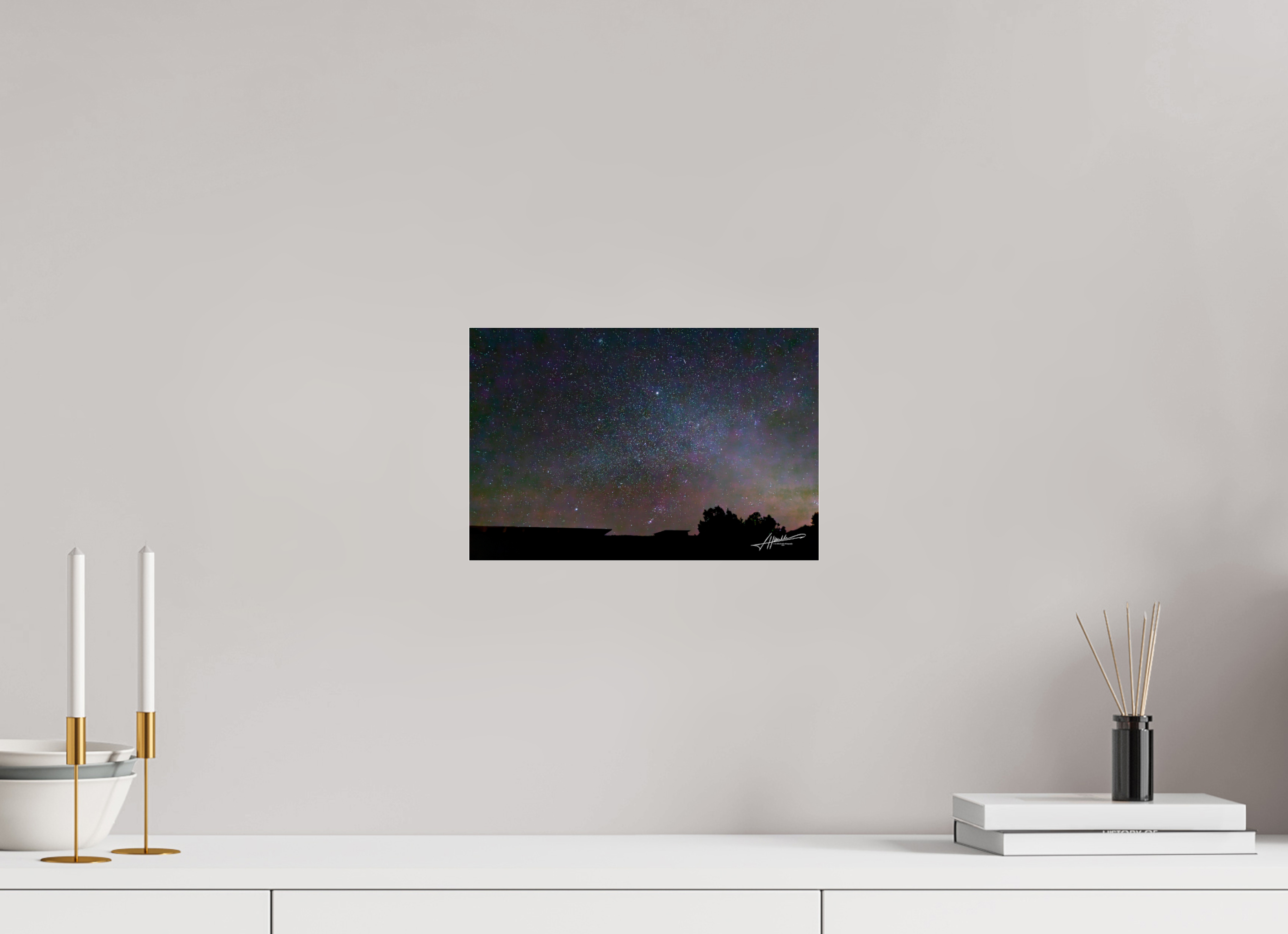 12 x 8″, Metallic Under Acrylic Watching the Stars