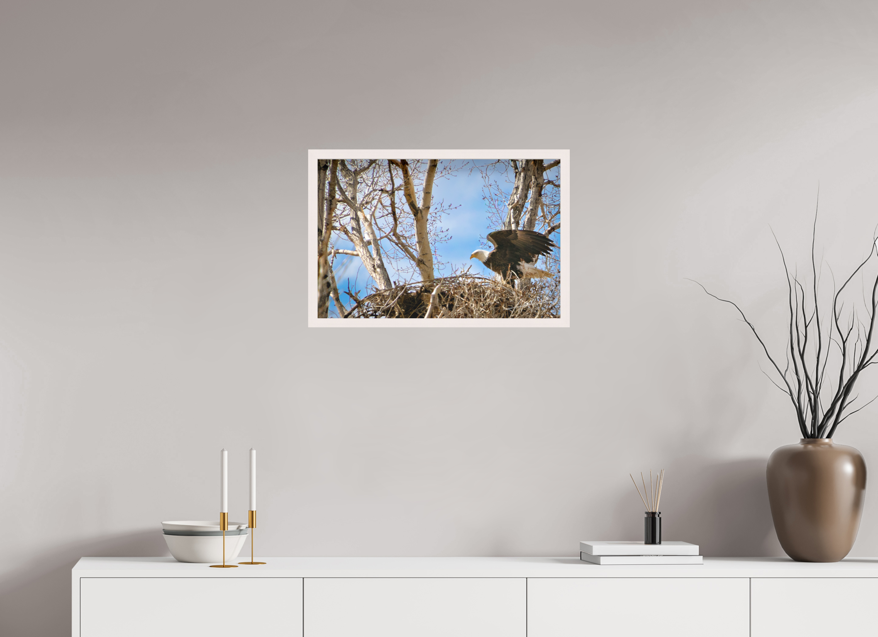 24 x 16″, Shadow Box Frame The Eagles Nest