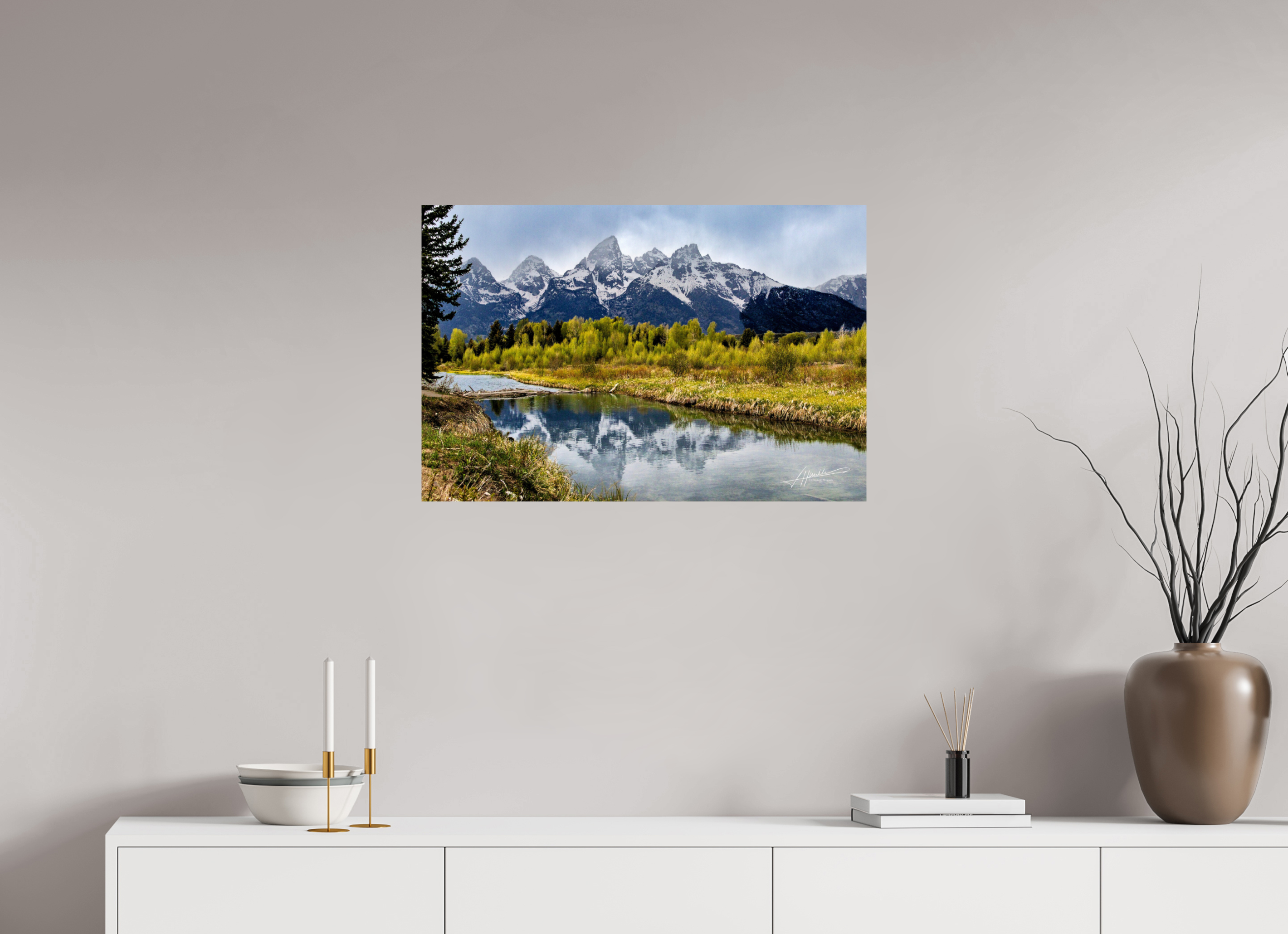 30 x 20″, ChromaLuxe HD Metal Reflecting Peaks