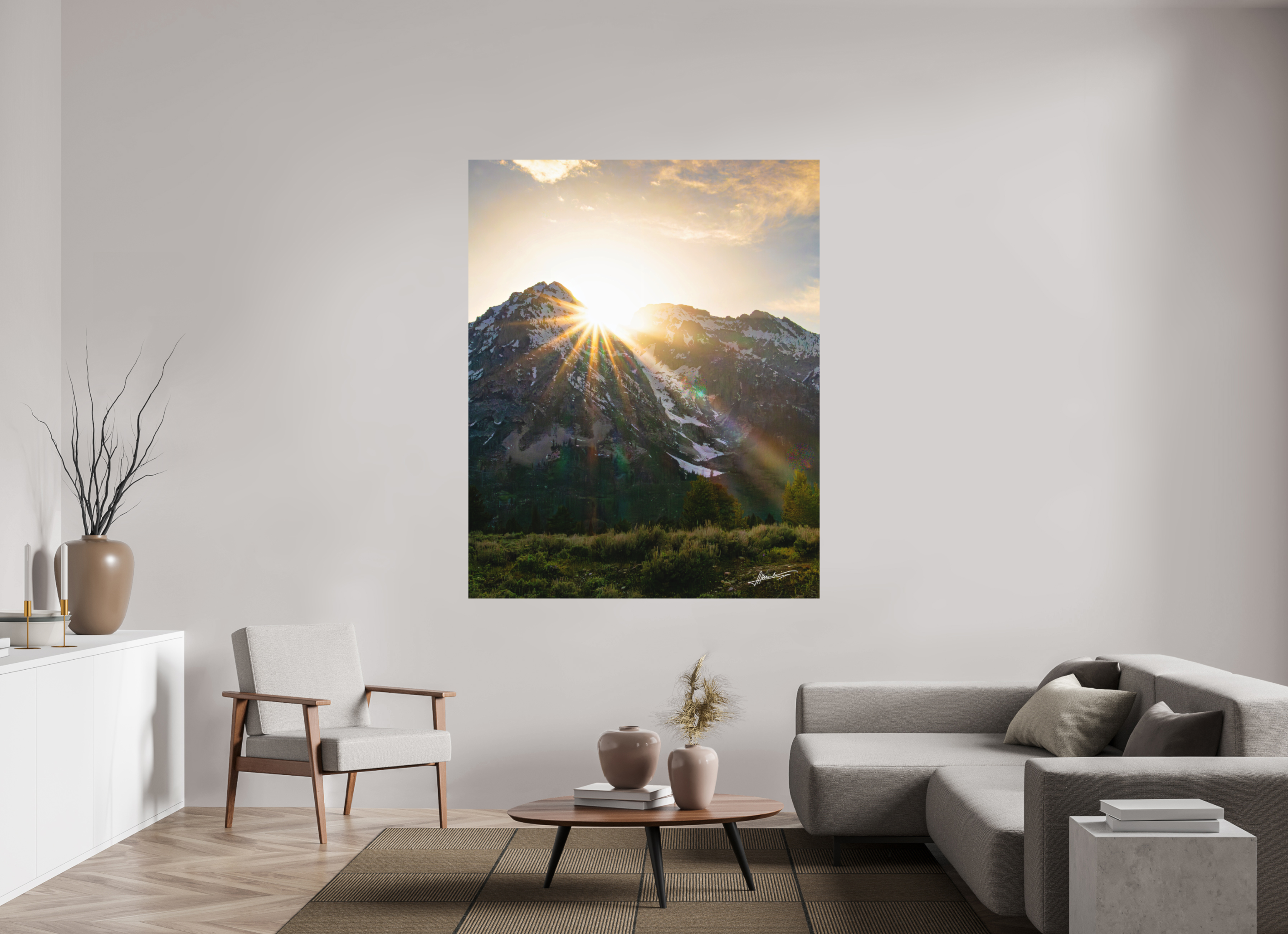 55 x 68.7″, Metal Dibond The Last Ray