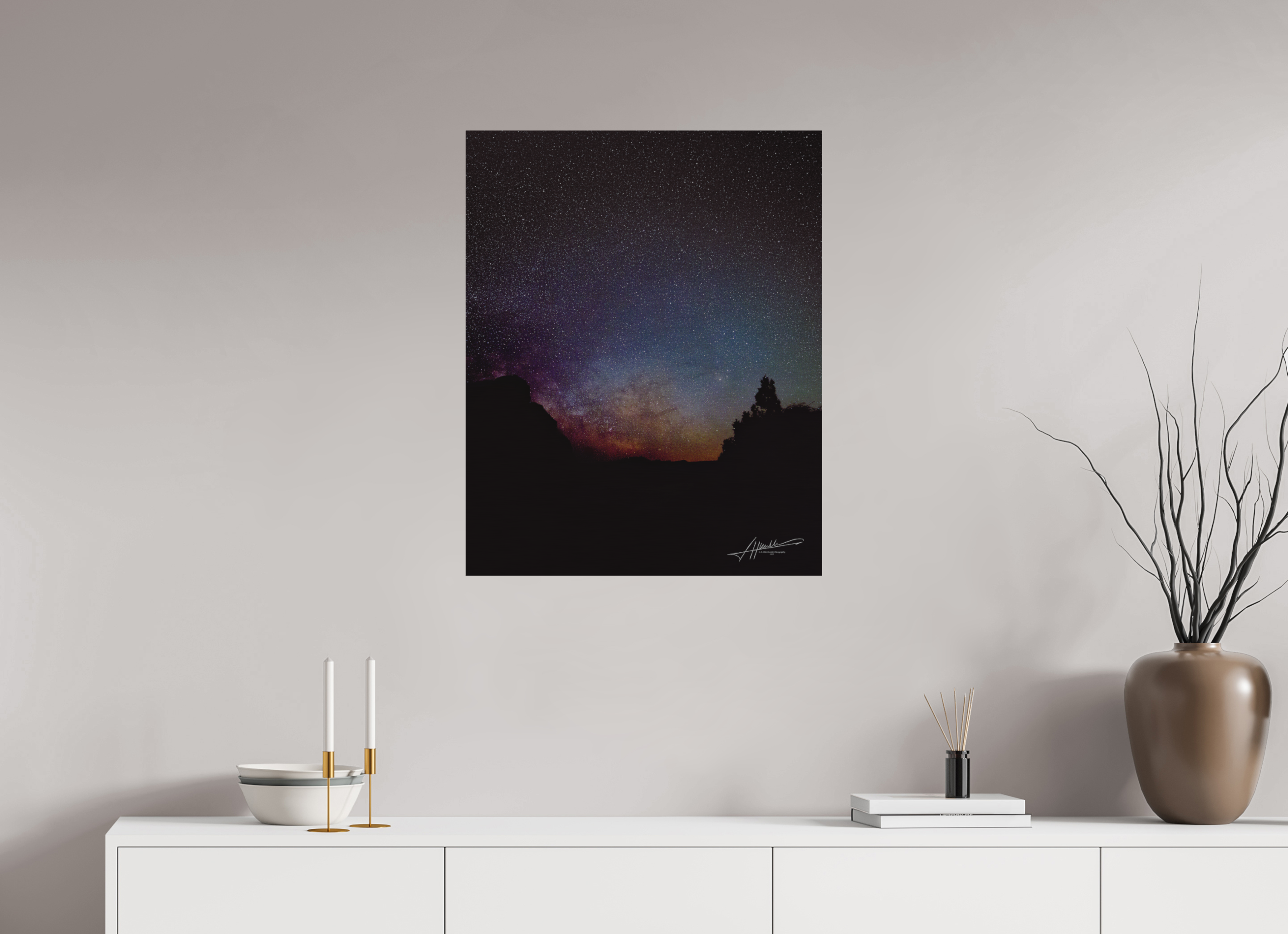 24 x 30″, Direct Brushed Aluminum Eye of the Milky Way