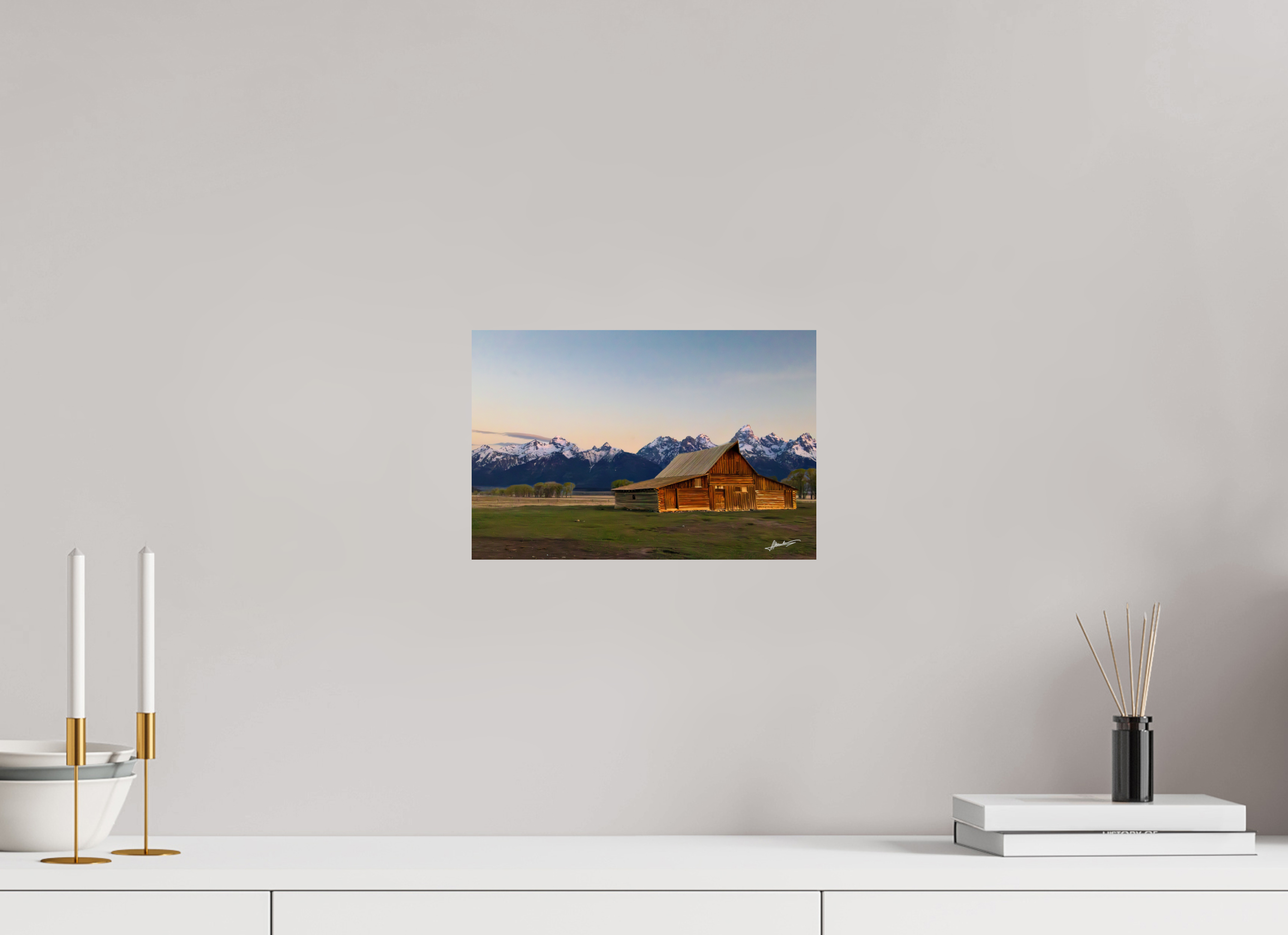 12 x 8″, Photo Print On Fujiflex High Gloss Sunrise on the T.A. Barn