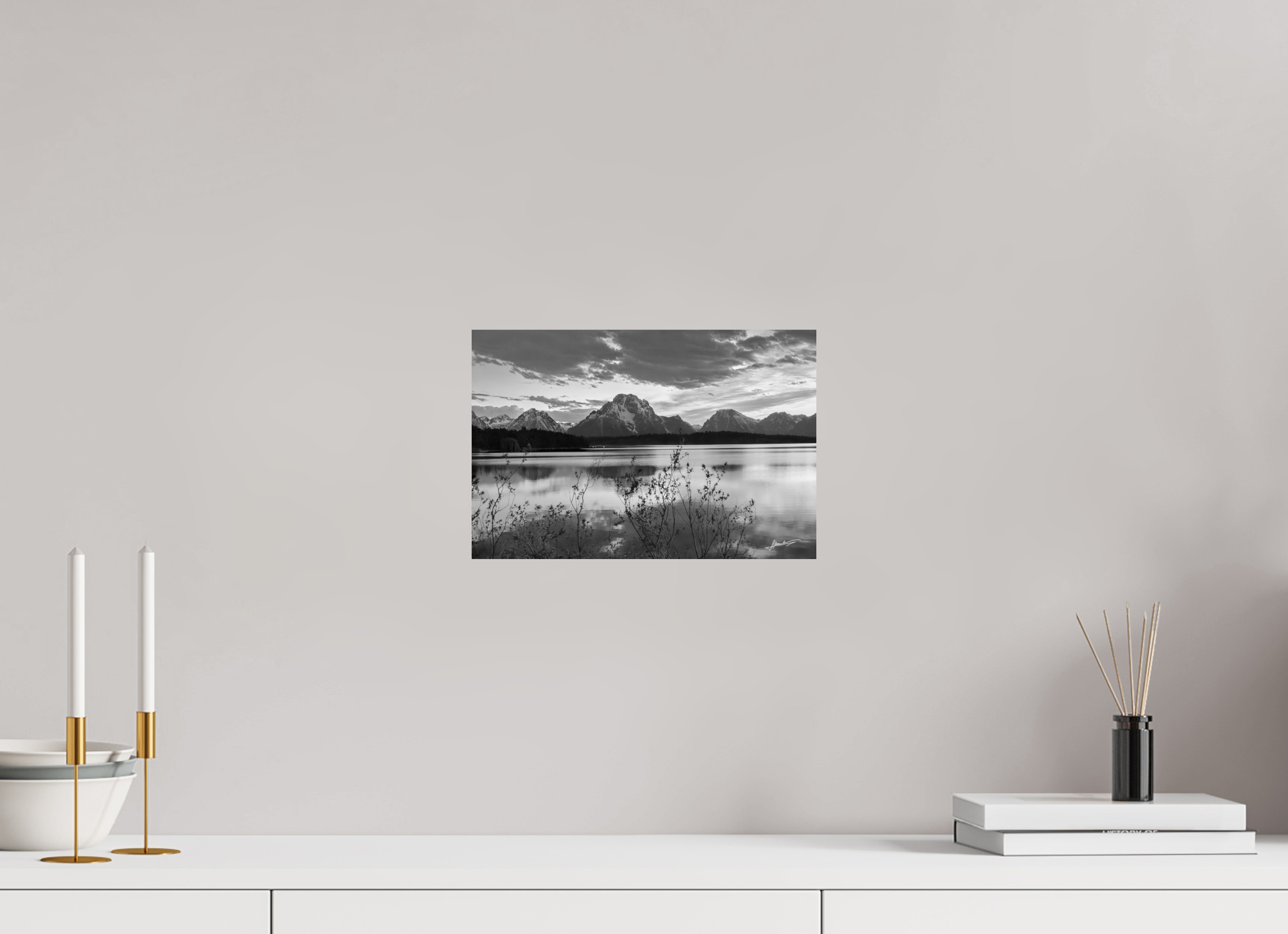12 x 8″, Photo Print On Ilford Baryta Paper Sunset on Jackson Lake