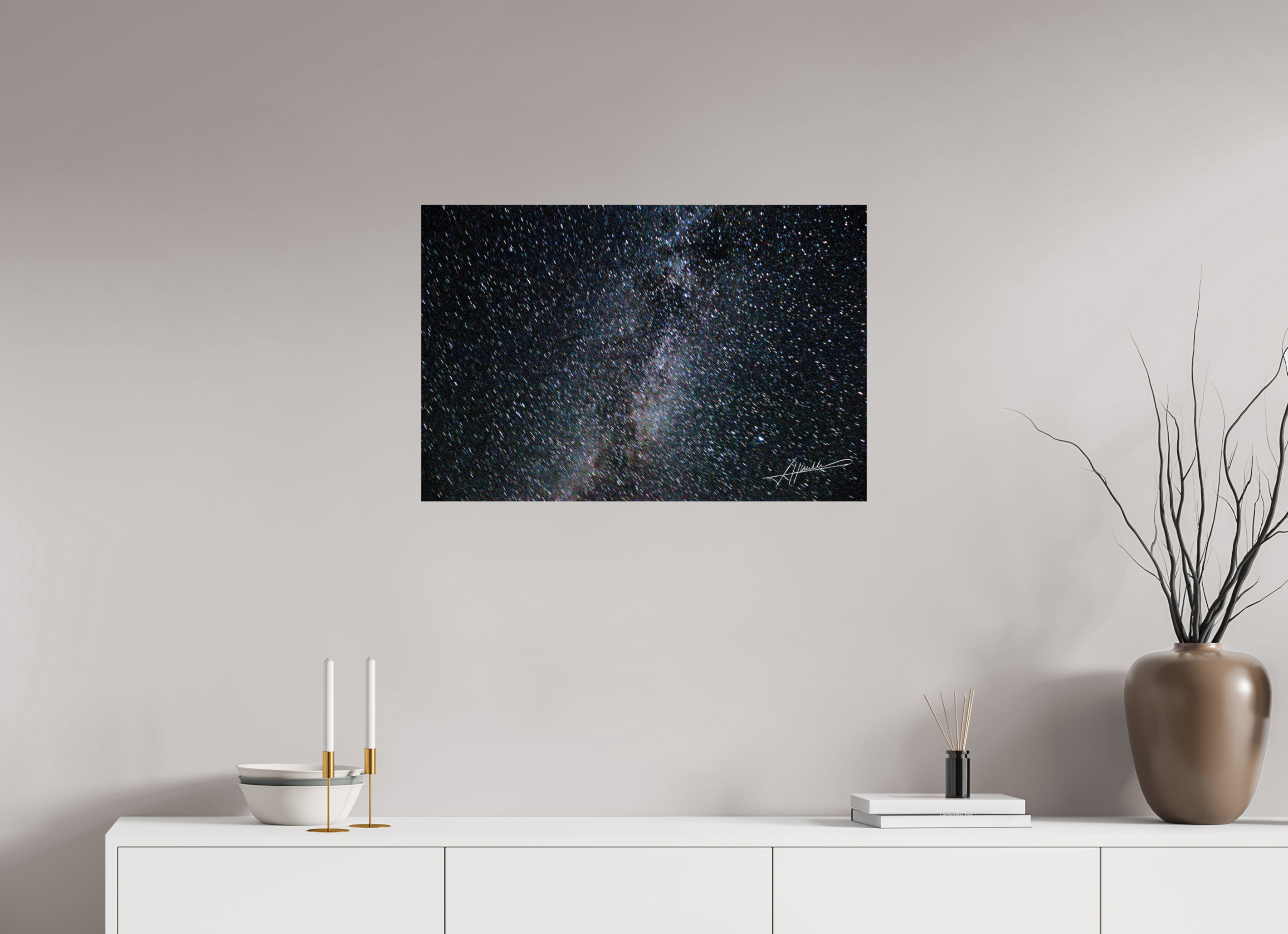 30 x 20″, Metallic Under Acrylic Milky Way Galaxy