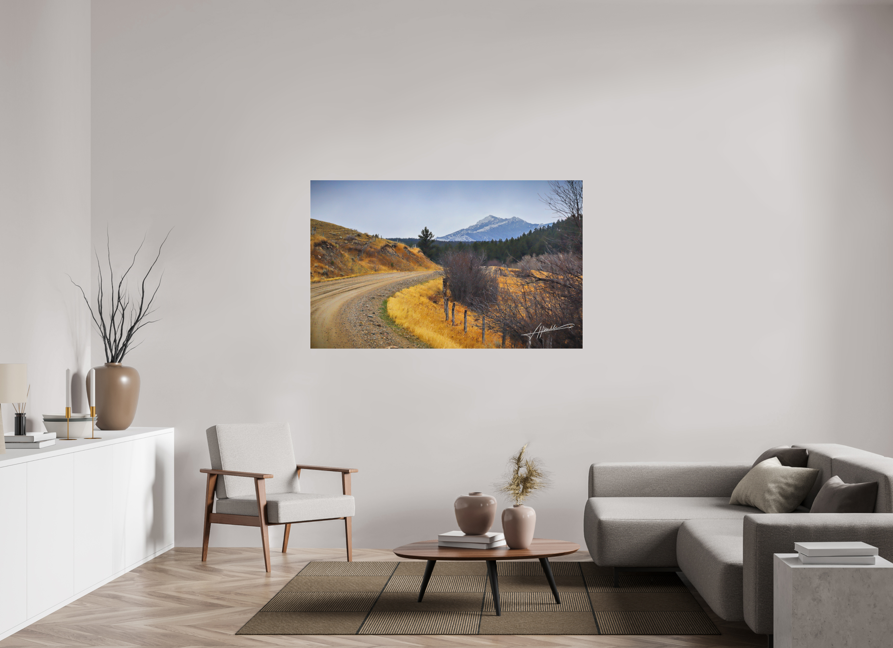 63.1 x 39″, Fine Pigment Under Acrylic The Road to Adventure