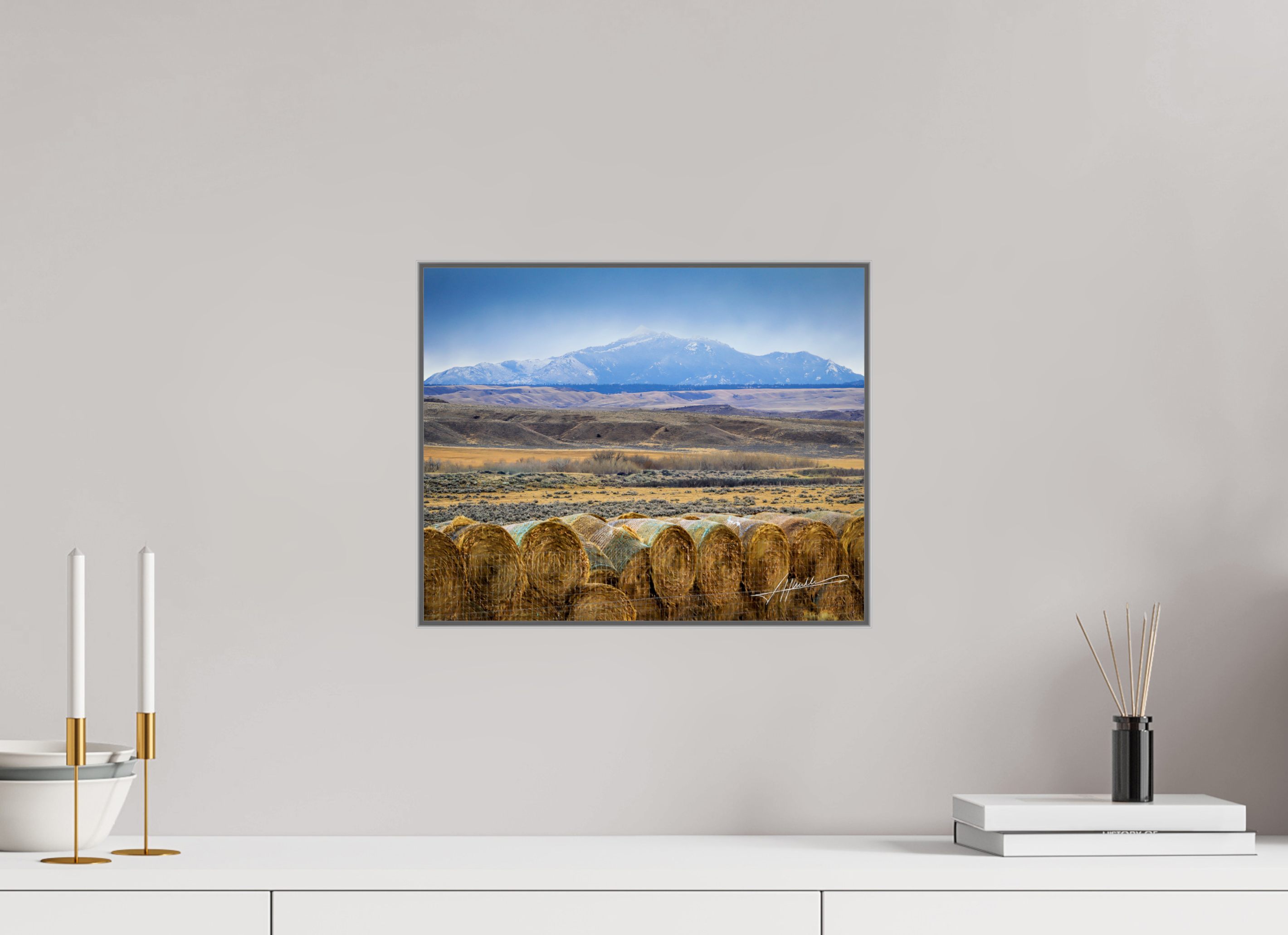 15 x 12″, Aluminum ArtBox Hay Bales on the Prairie