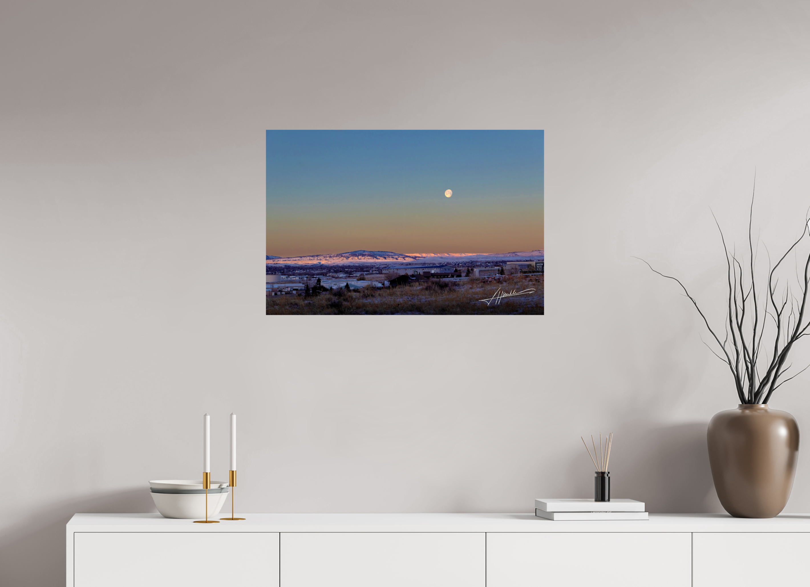 30 x 20″, Photo Print On Fuji Crystal DP II Full Moon at Sunrise