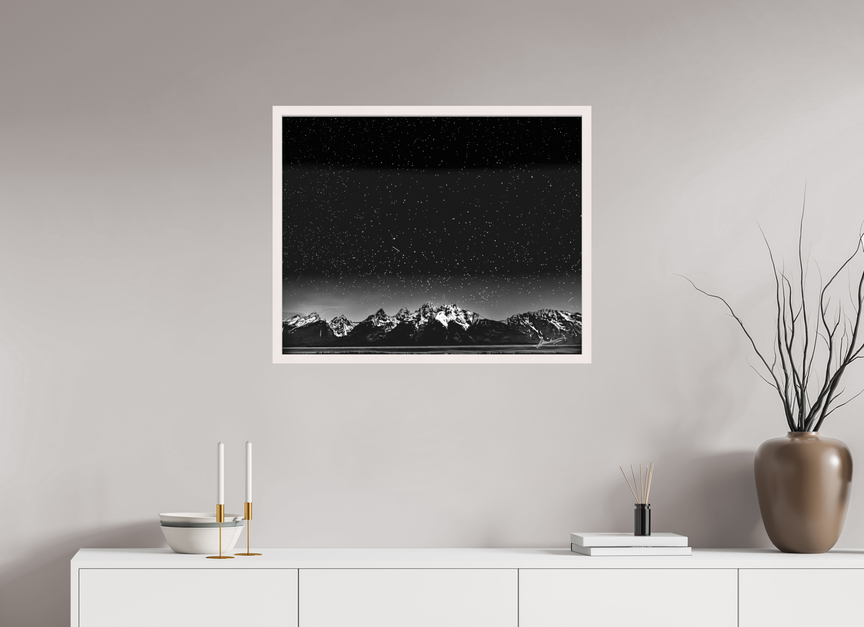 30 x 24″, Shadow Box Frame Midnight in the Rockies