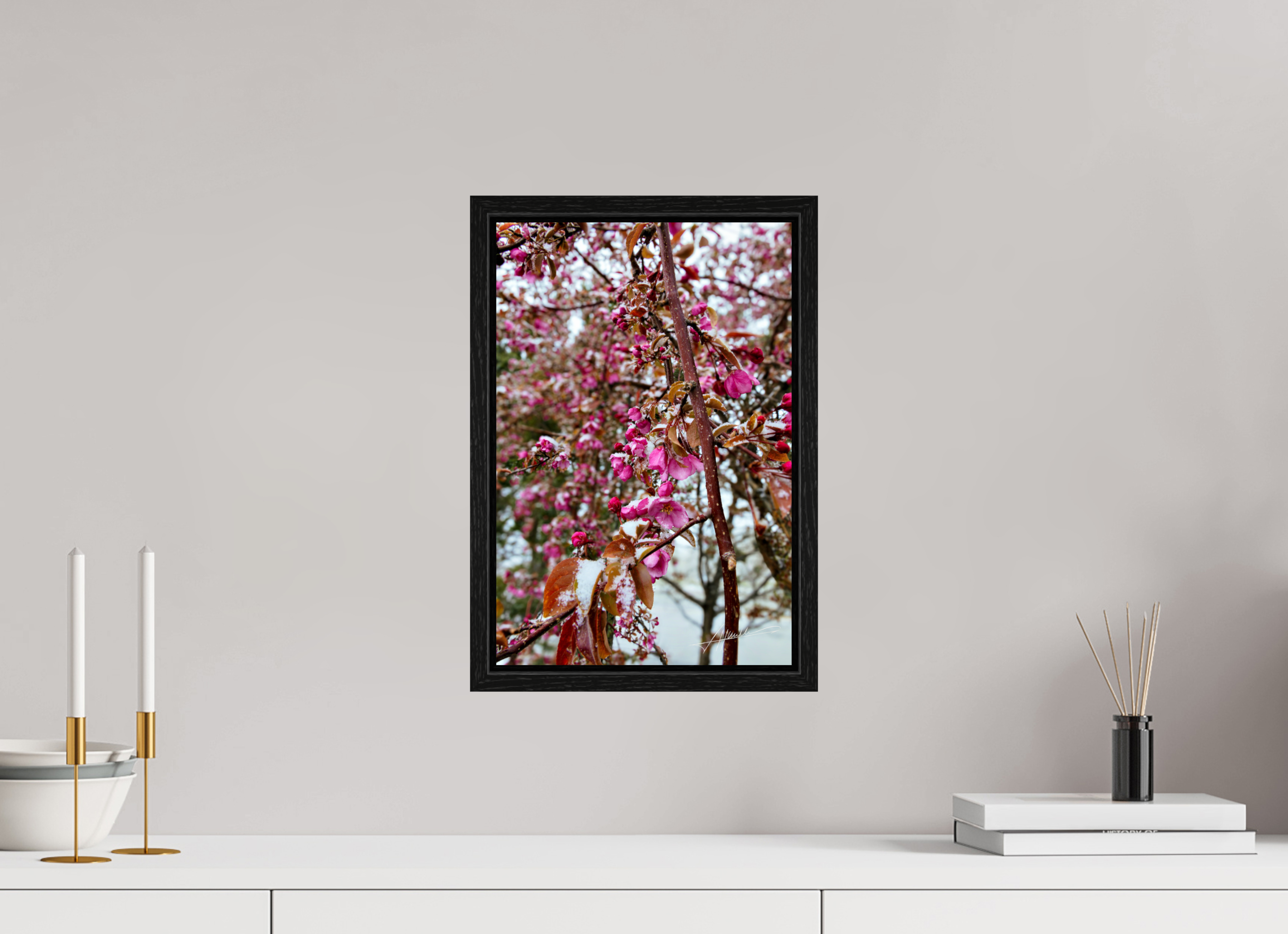 10 x 15″, Floater Frame Late Spring Snow