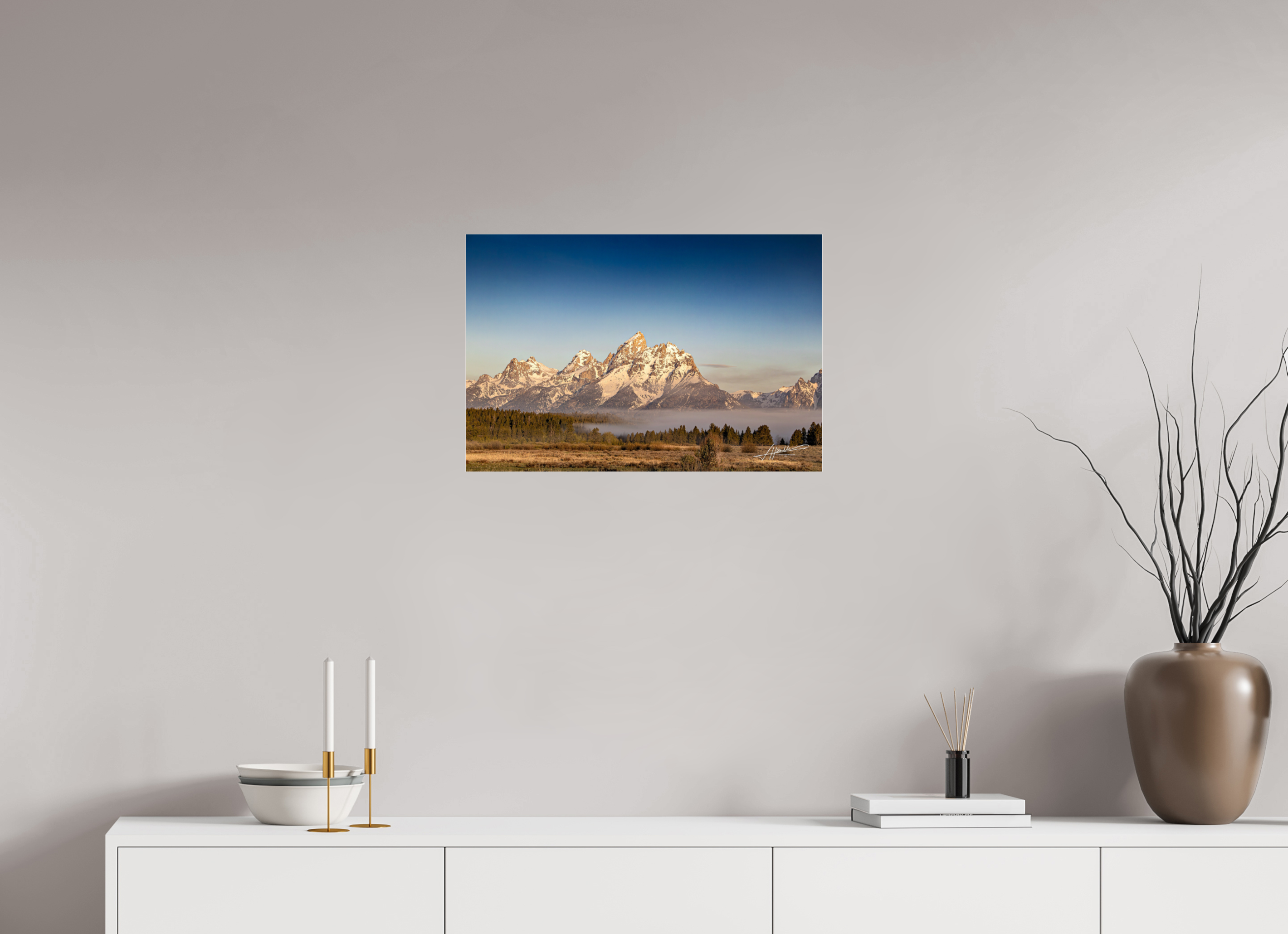 24 x 16″, Metallic Under Acrylic Above the Fog