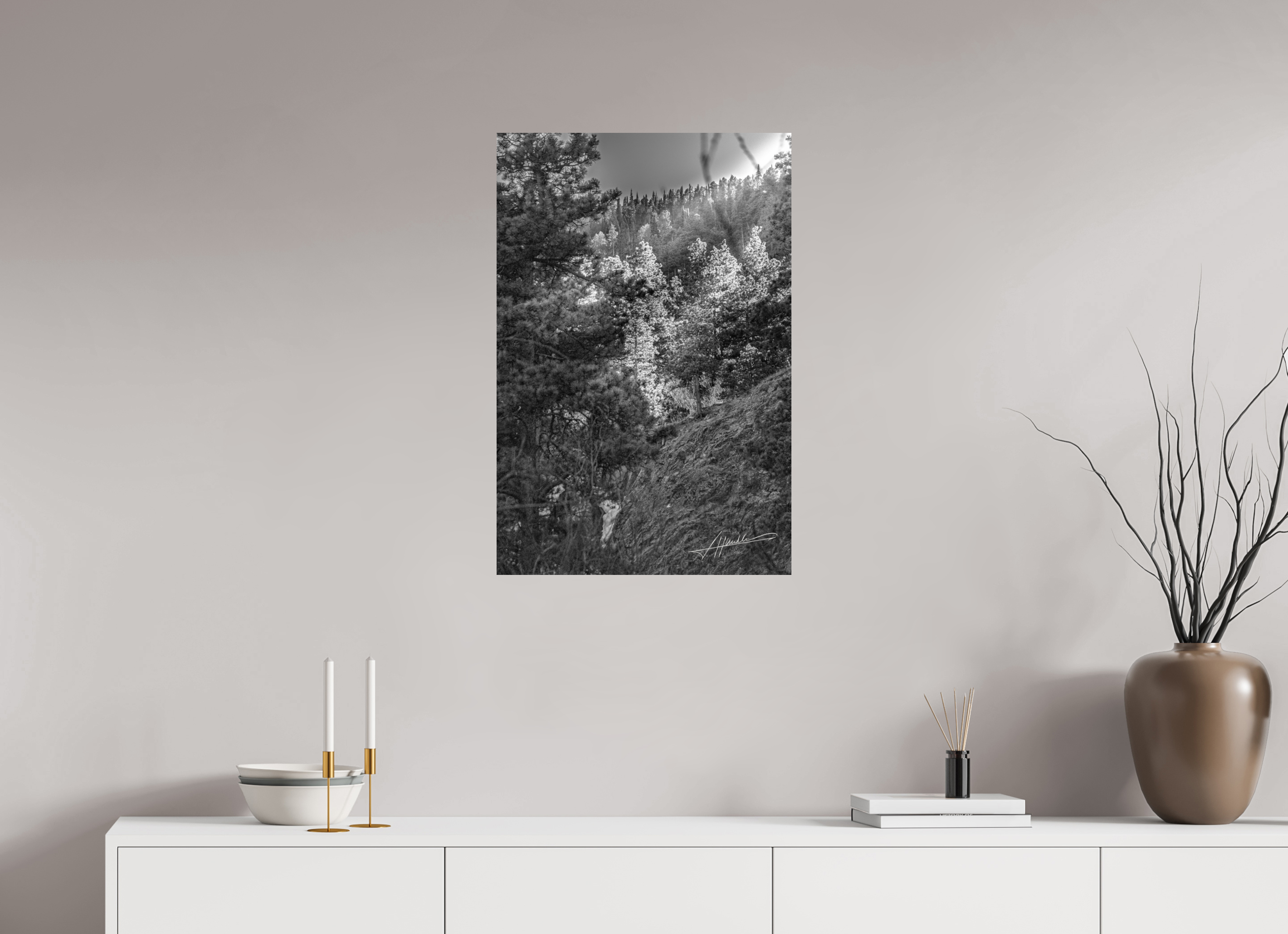 20 x 30″, Photo Print On Fujiflex High Gloss Sun in the Mountains