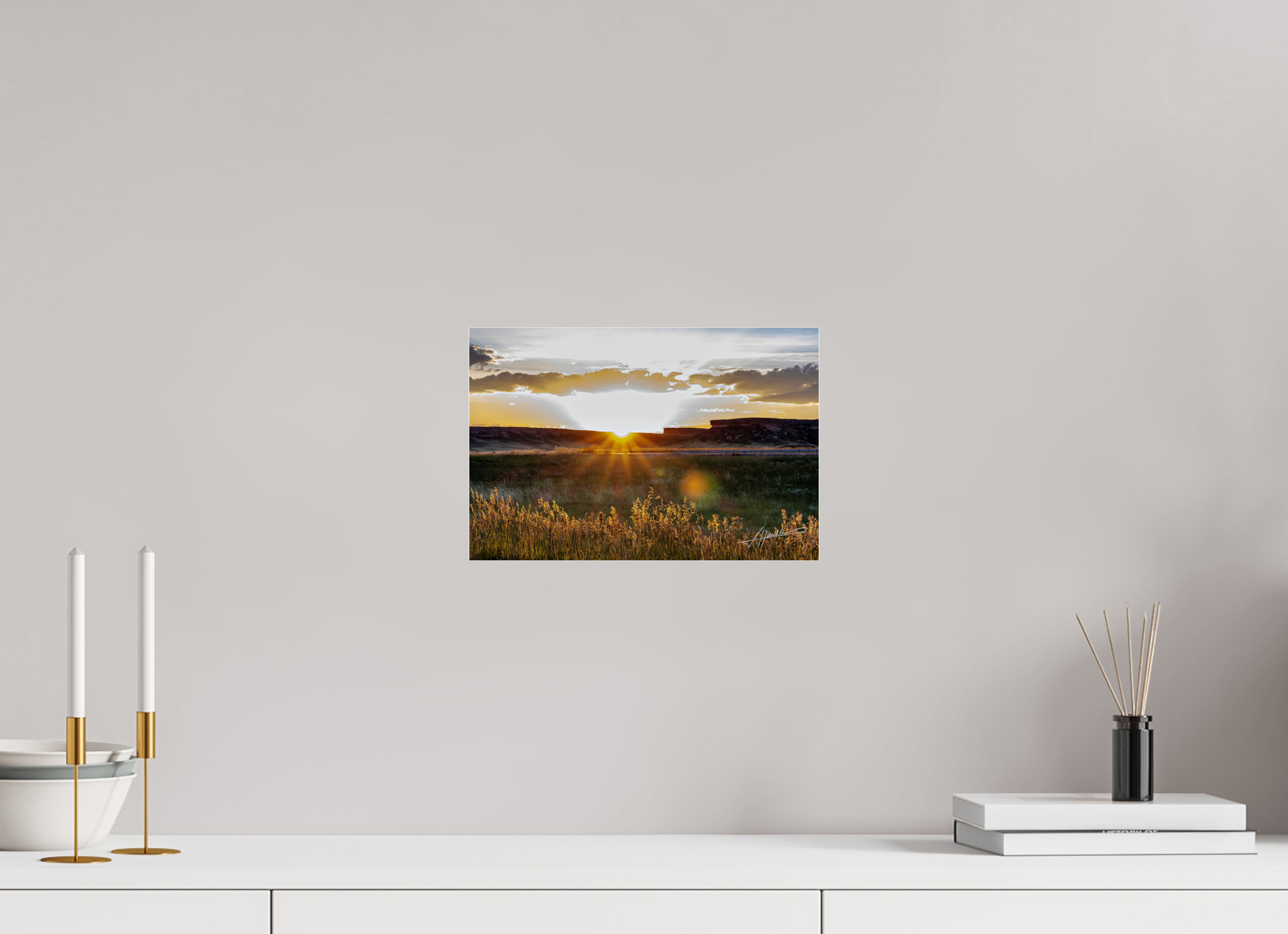 12 x 8″, Photo Print Under Acrylic Glass Sunrise on the Planes