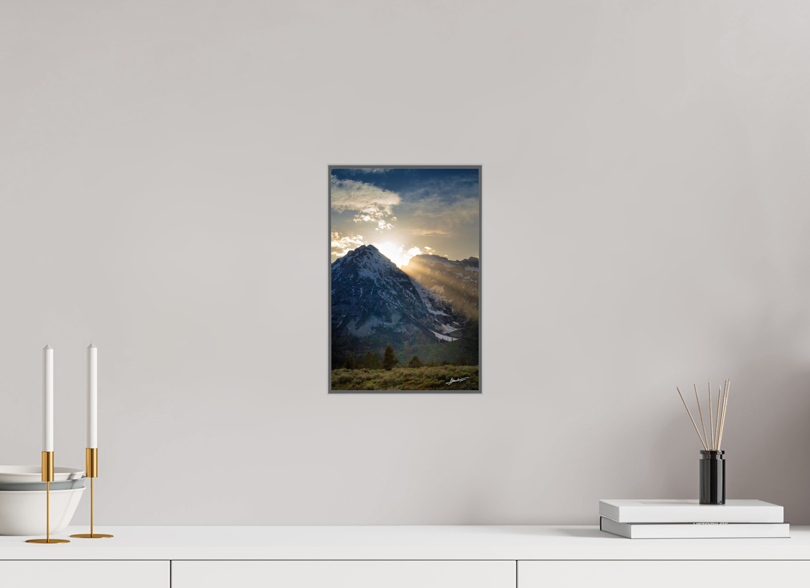 8 x 12″, Aluminum ArtBox Light on the Valley