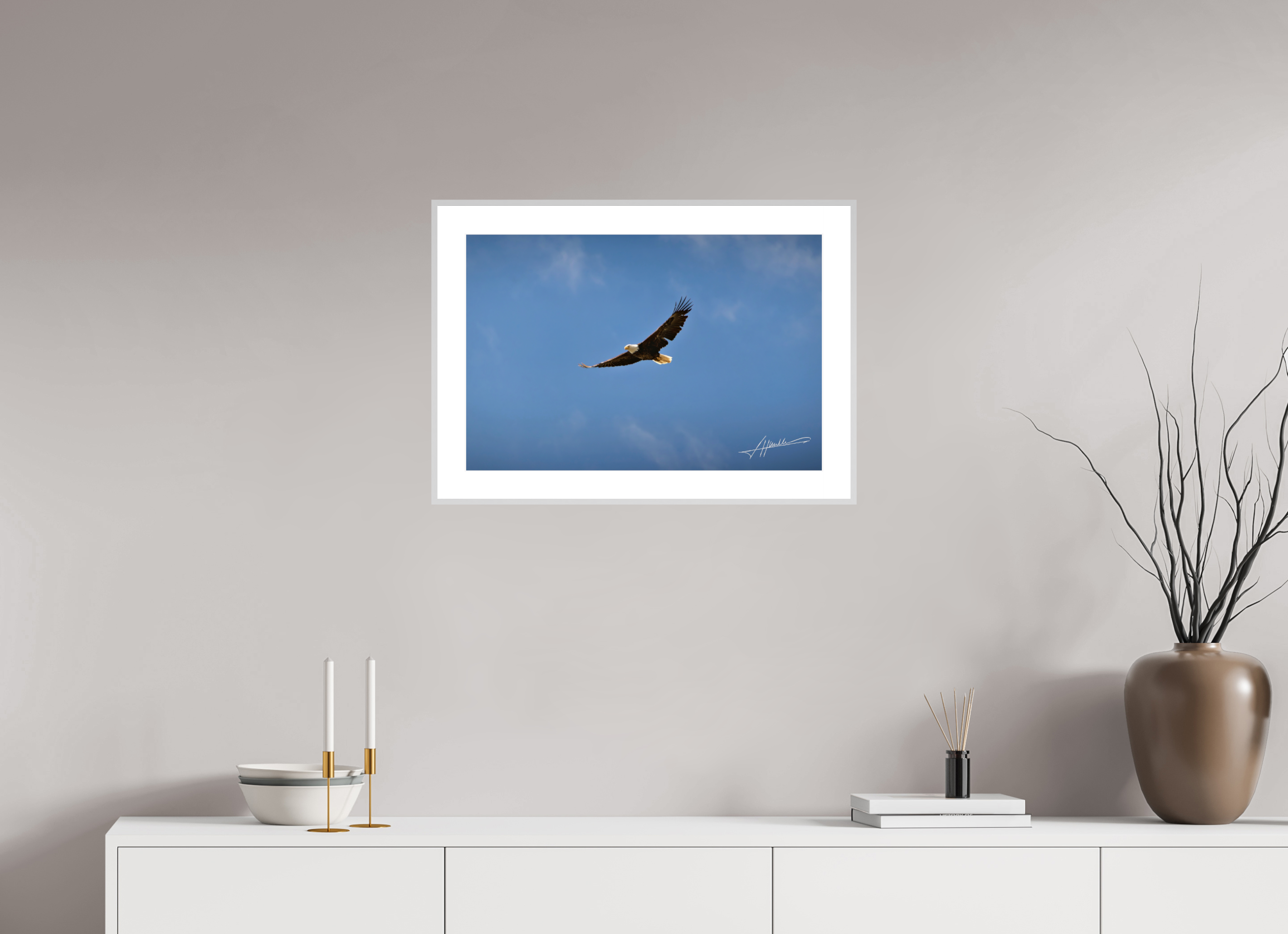 24 x 16″, Changeable Magnetic Frame Soaring Free