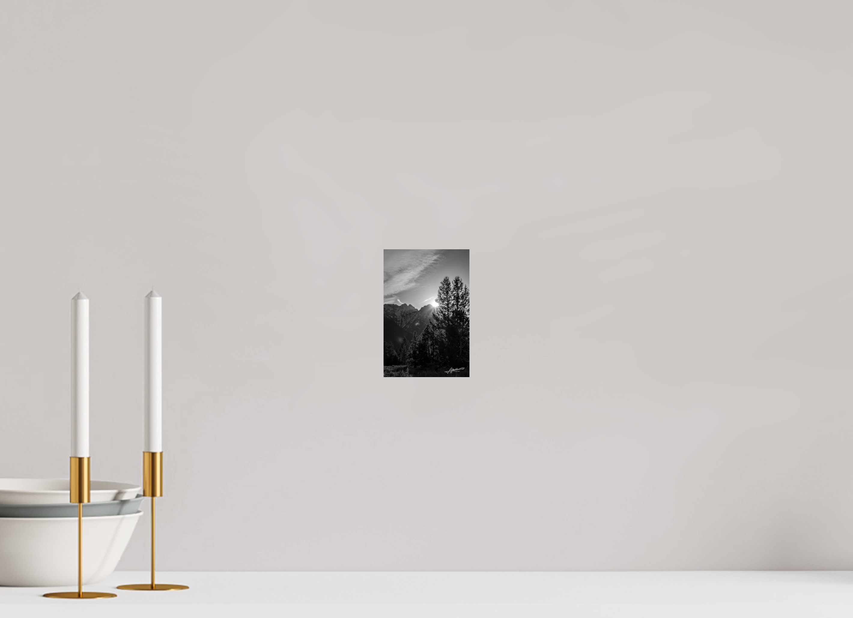 4 x 6″, ChromaLuxe HD Metal B/W Peaks