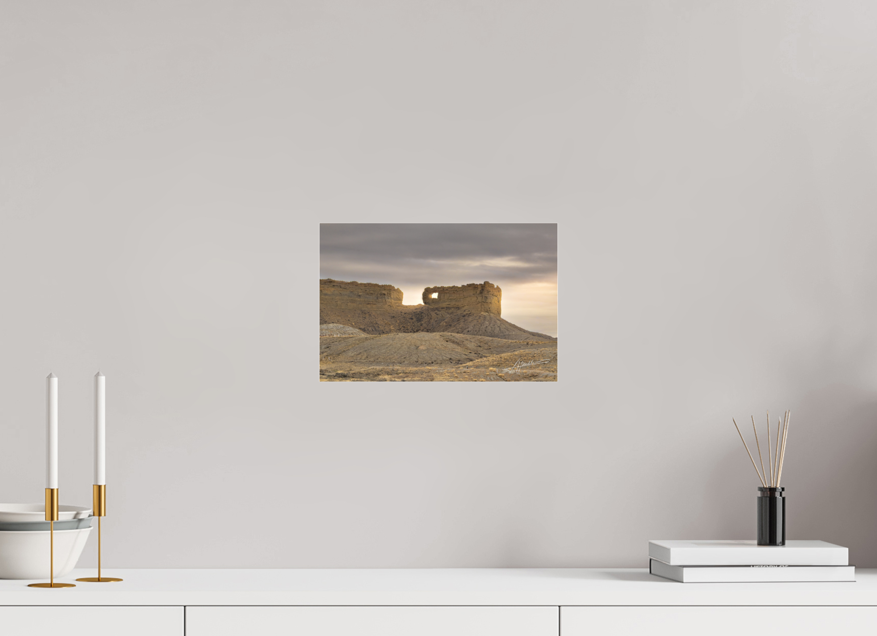 12 x 8″, Photo Print Under Acrylic Glass Sun on the Buttes