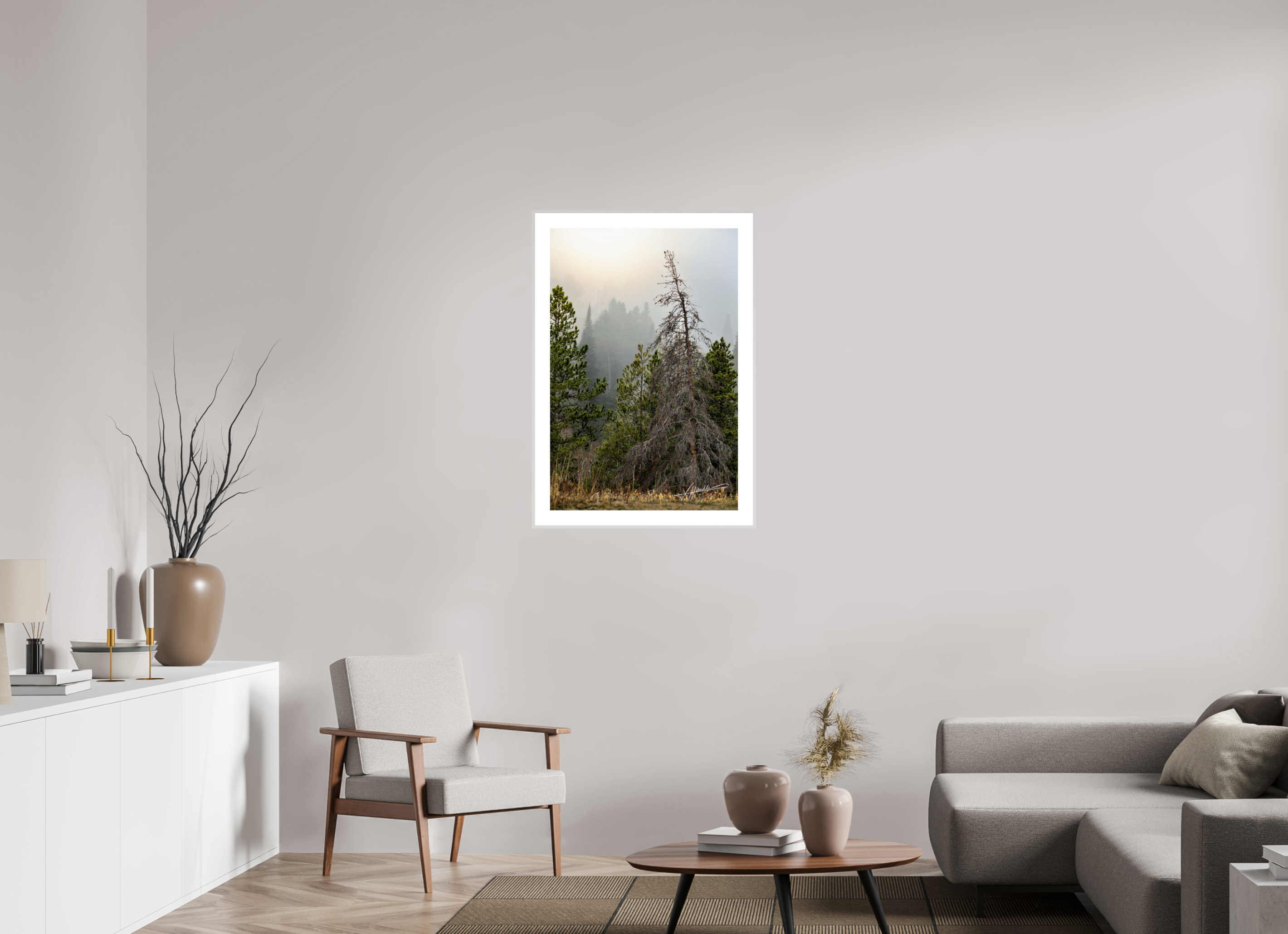 24 x 36″, Changeable Magnetic Frame The Lifting Fog