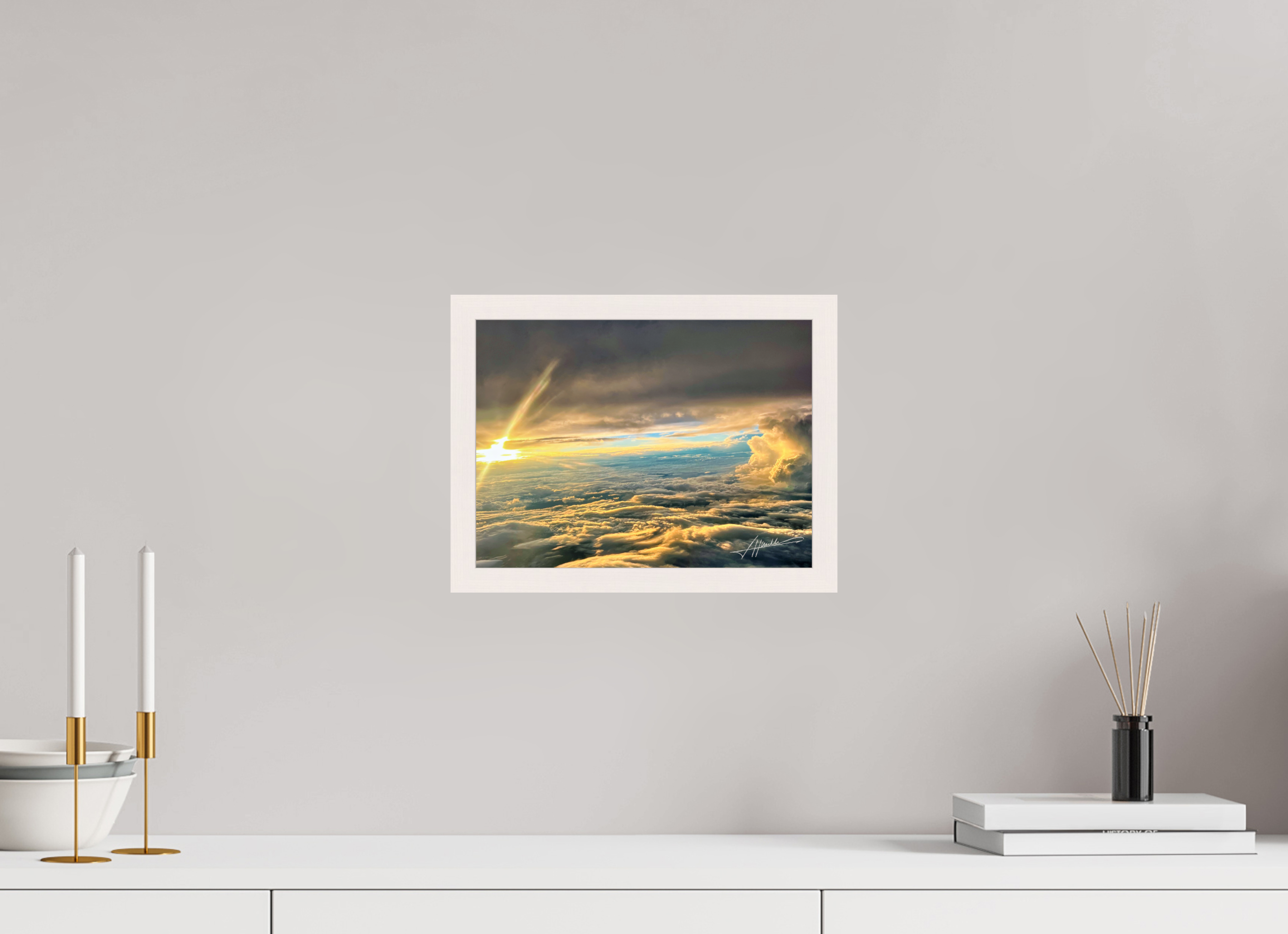 12 x 9″, Gallery Frame Above the clouds