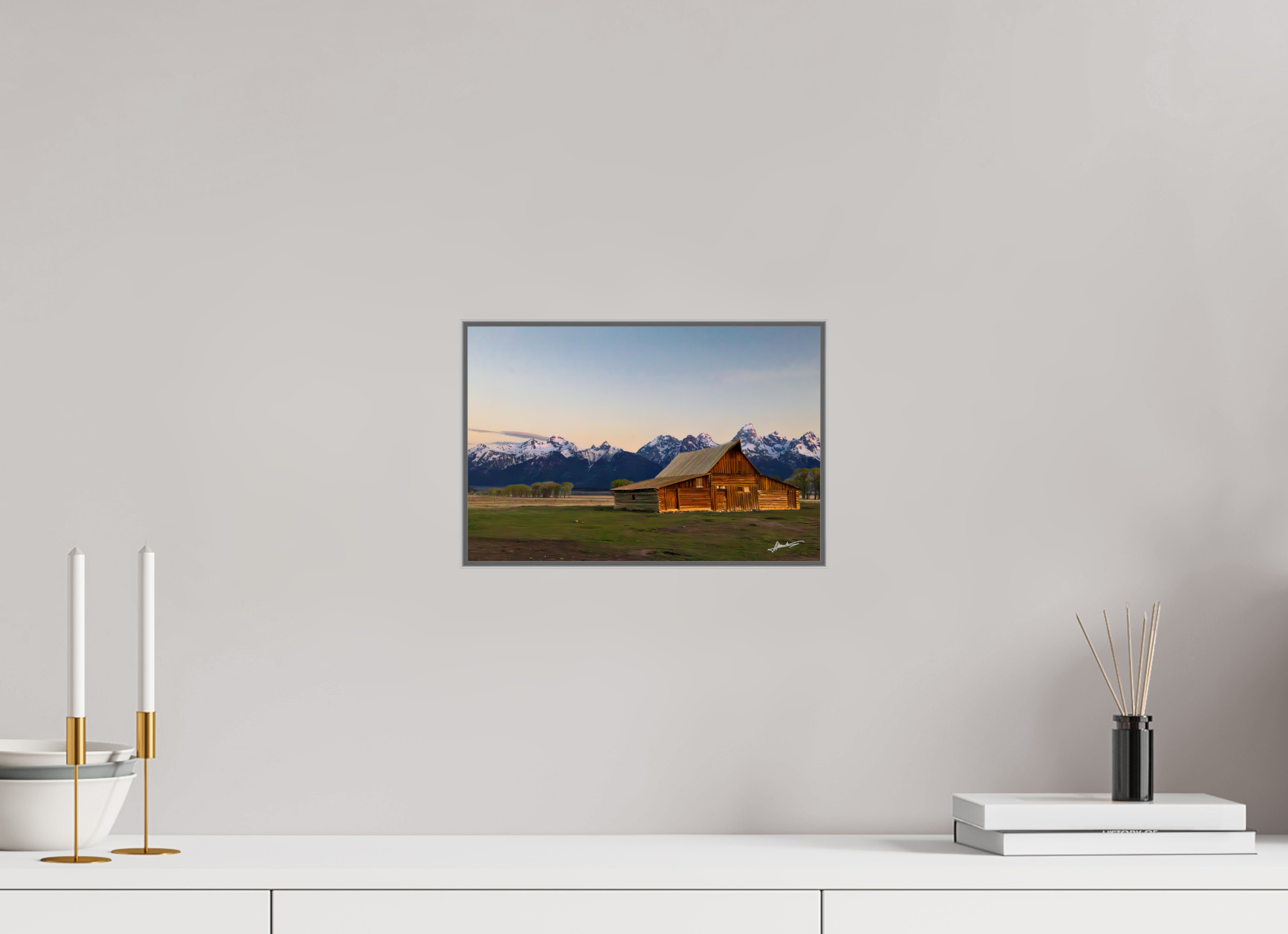 12 x 8″, Aluminum ArtBox Sunrise on the T.A. Barn