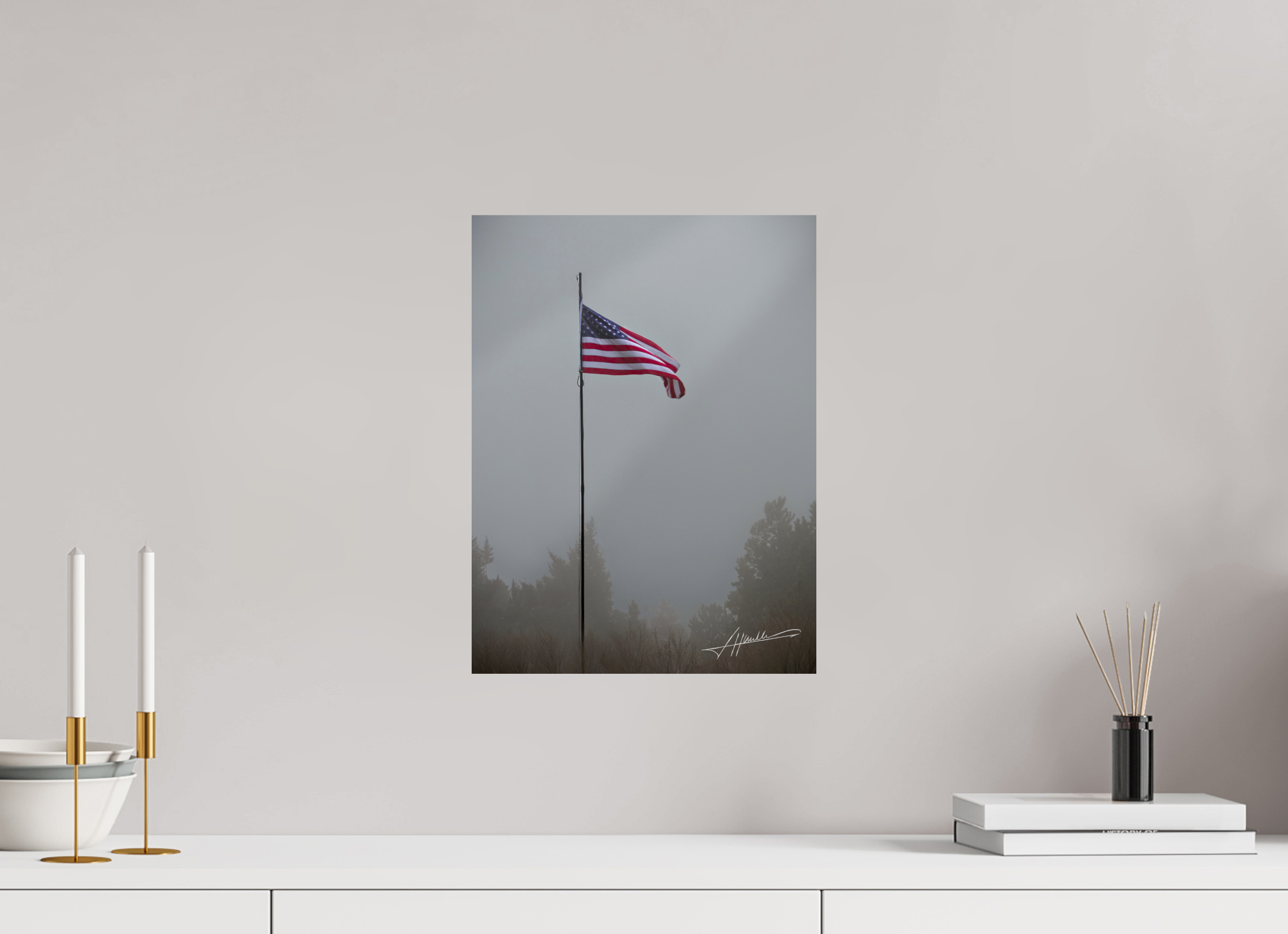 12 x 16″, Photo Print On Fujiflex High Gloss Flag in the Breeze