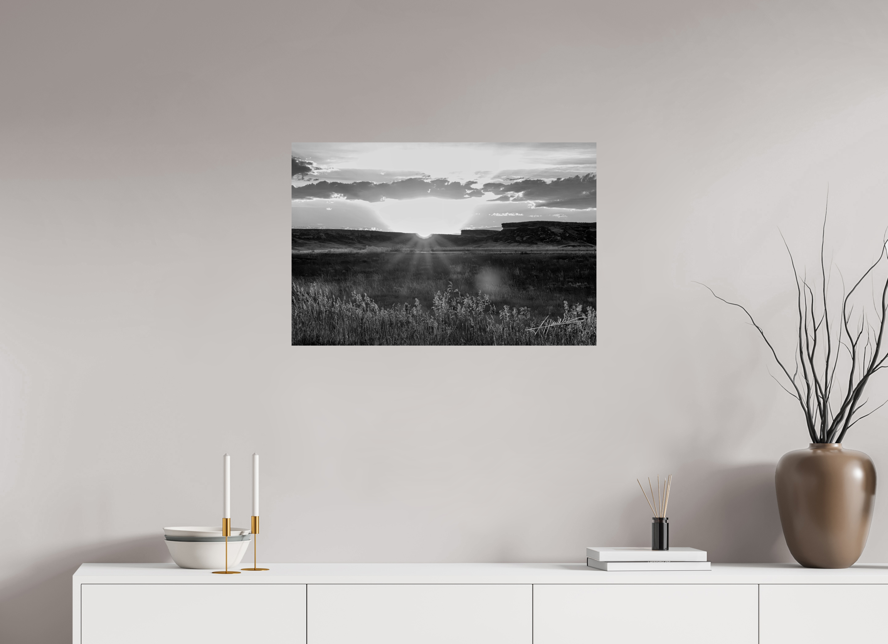 30 x 20″, Photo Print On Ilford Baryta Paper Sunrise on the Planes