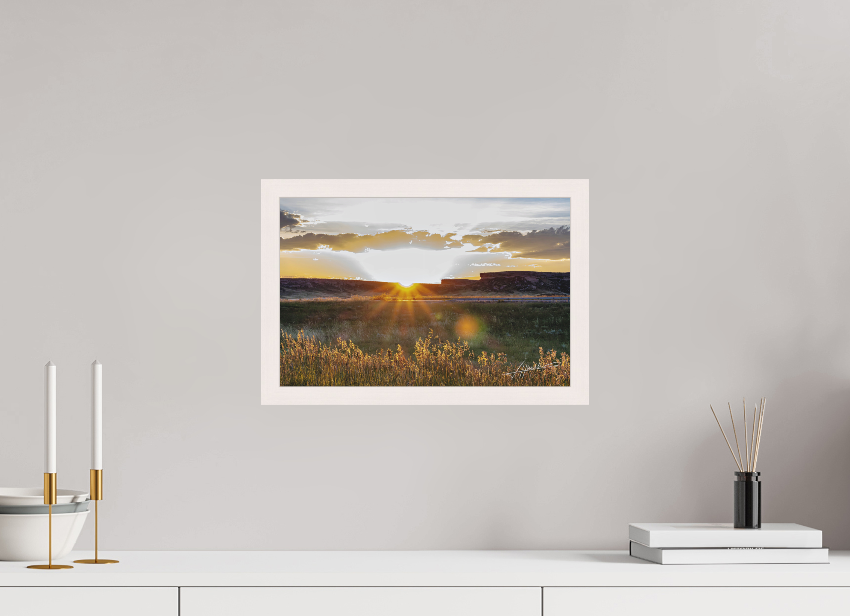 15 x 10″, Shadow Box Frame Sunrise on the Planes