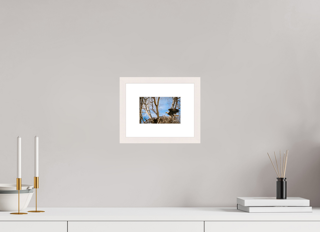 6 x 4″, Solid Wood Frame with Passe-partout The Eagles Nest