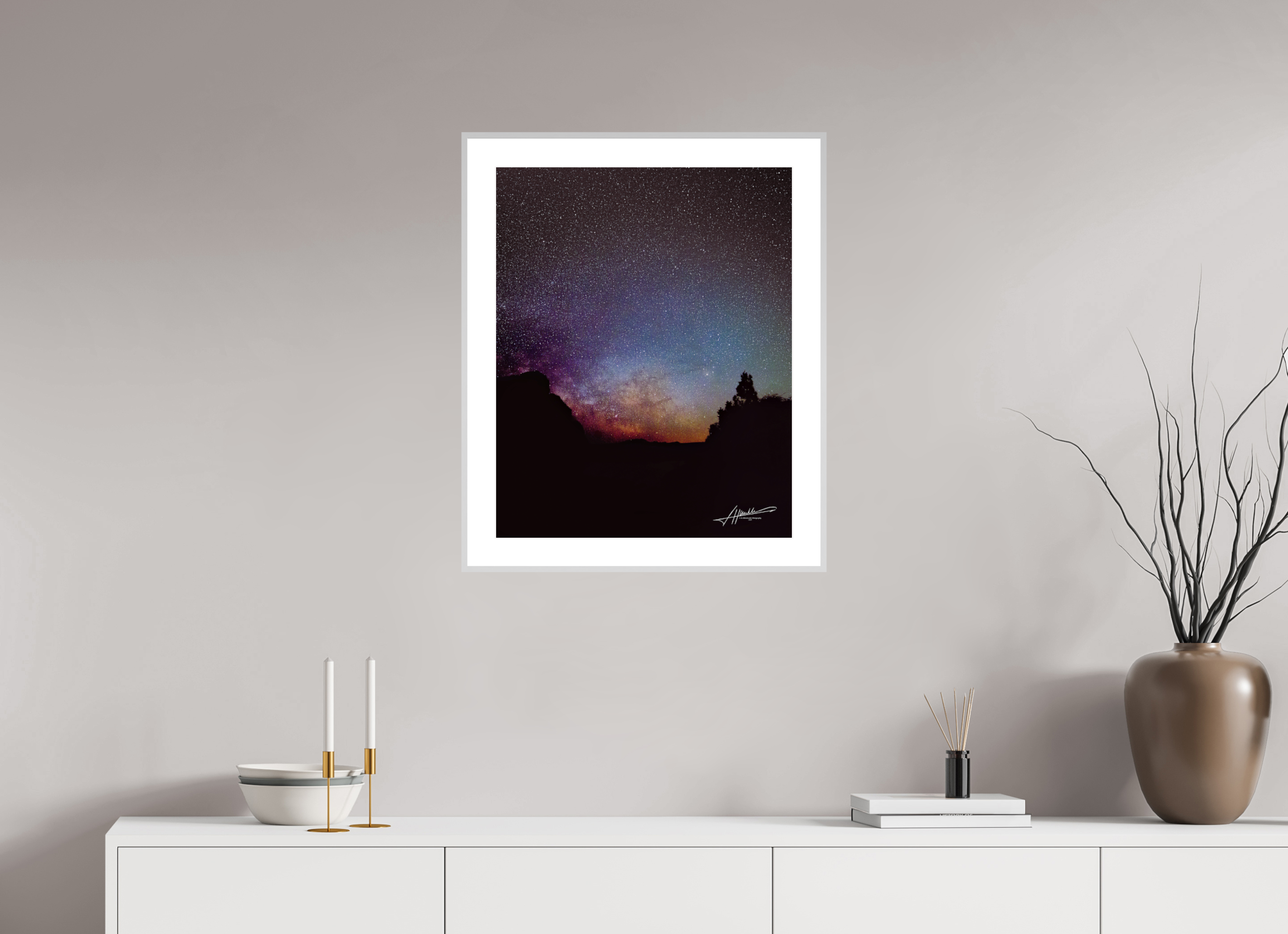 20 x 25″, Changeable Magnetic Frame Eye of the Milky Way
