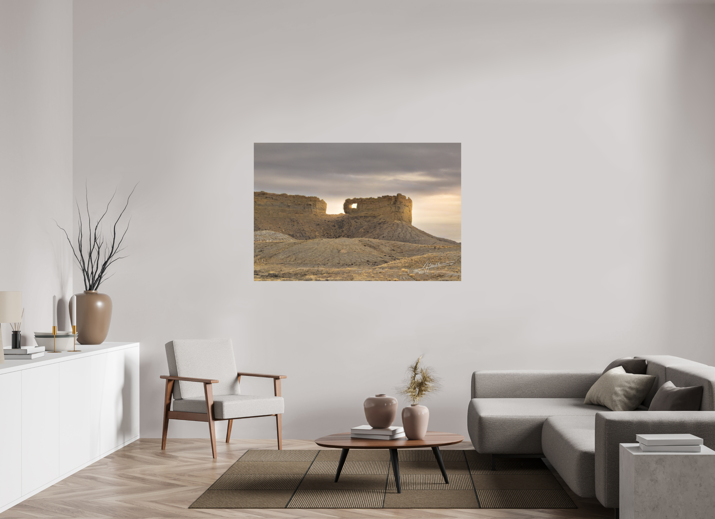 60 x 40″, ChromaLuxe HD Metal Sun on the Buttes