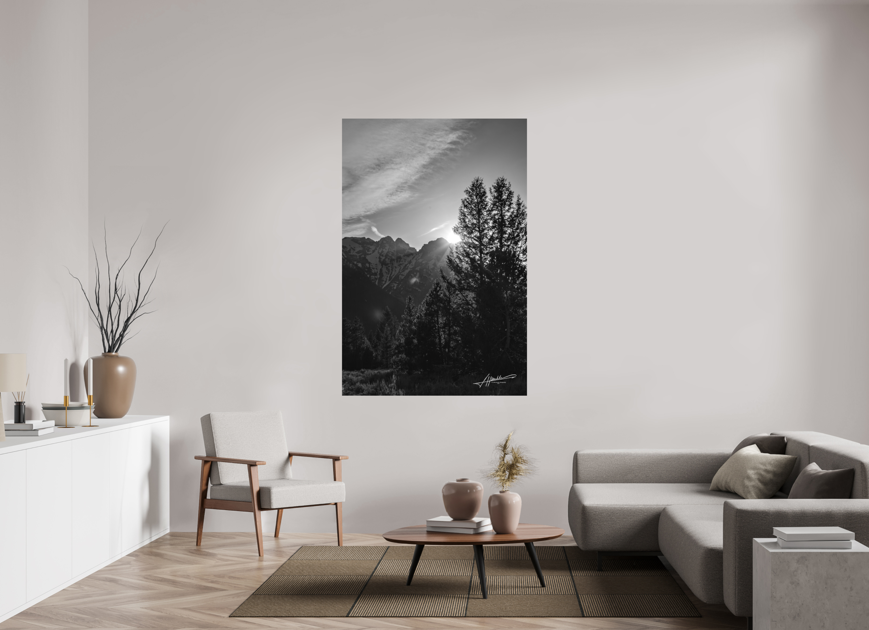 44 x 66″, Ilford Aluminum BW B/W Peaks