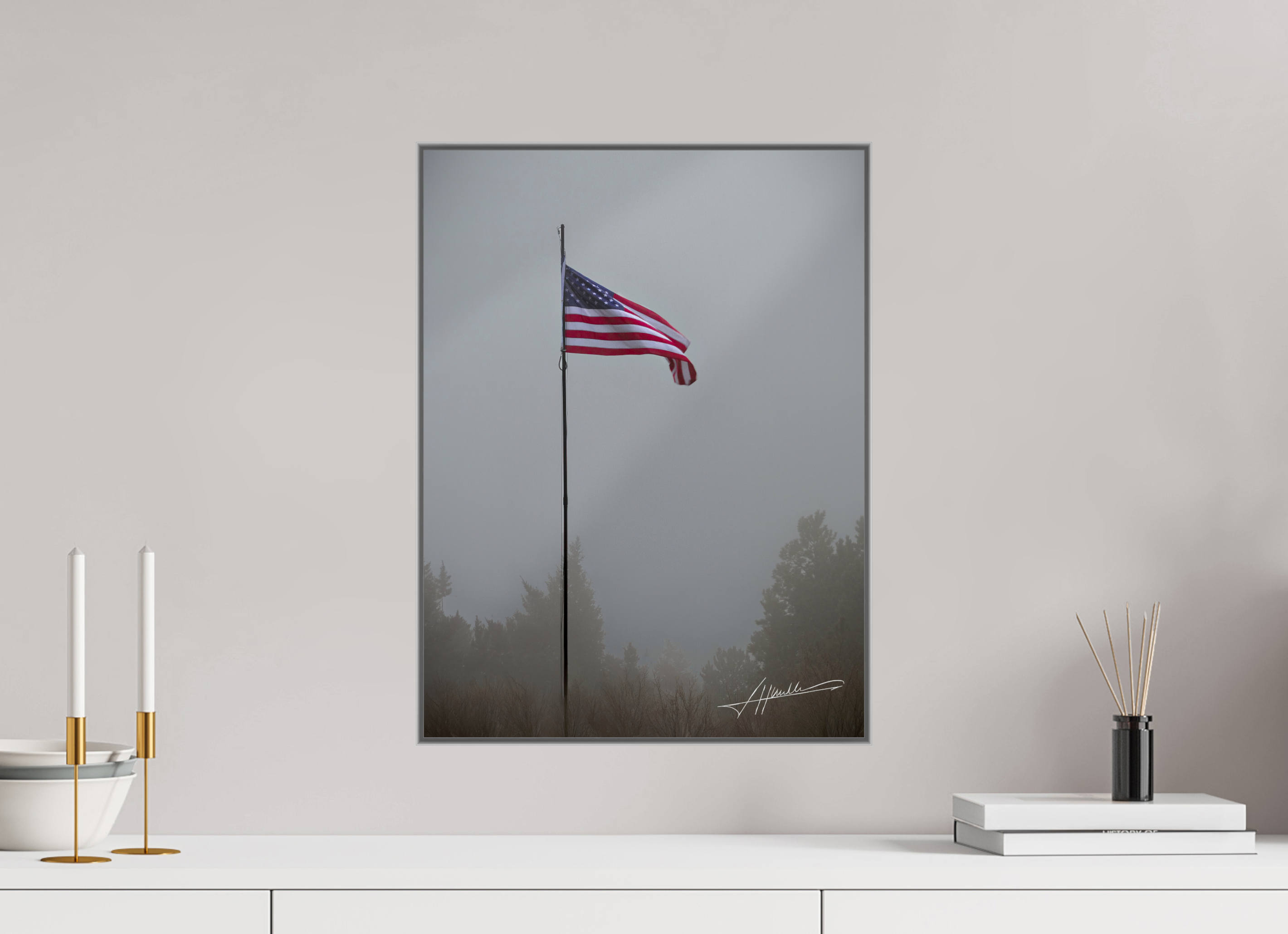 15 x 20″, Aluminum ArtBox Flag in the Breeze