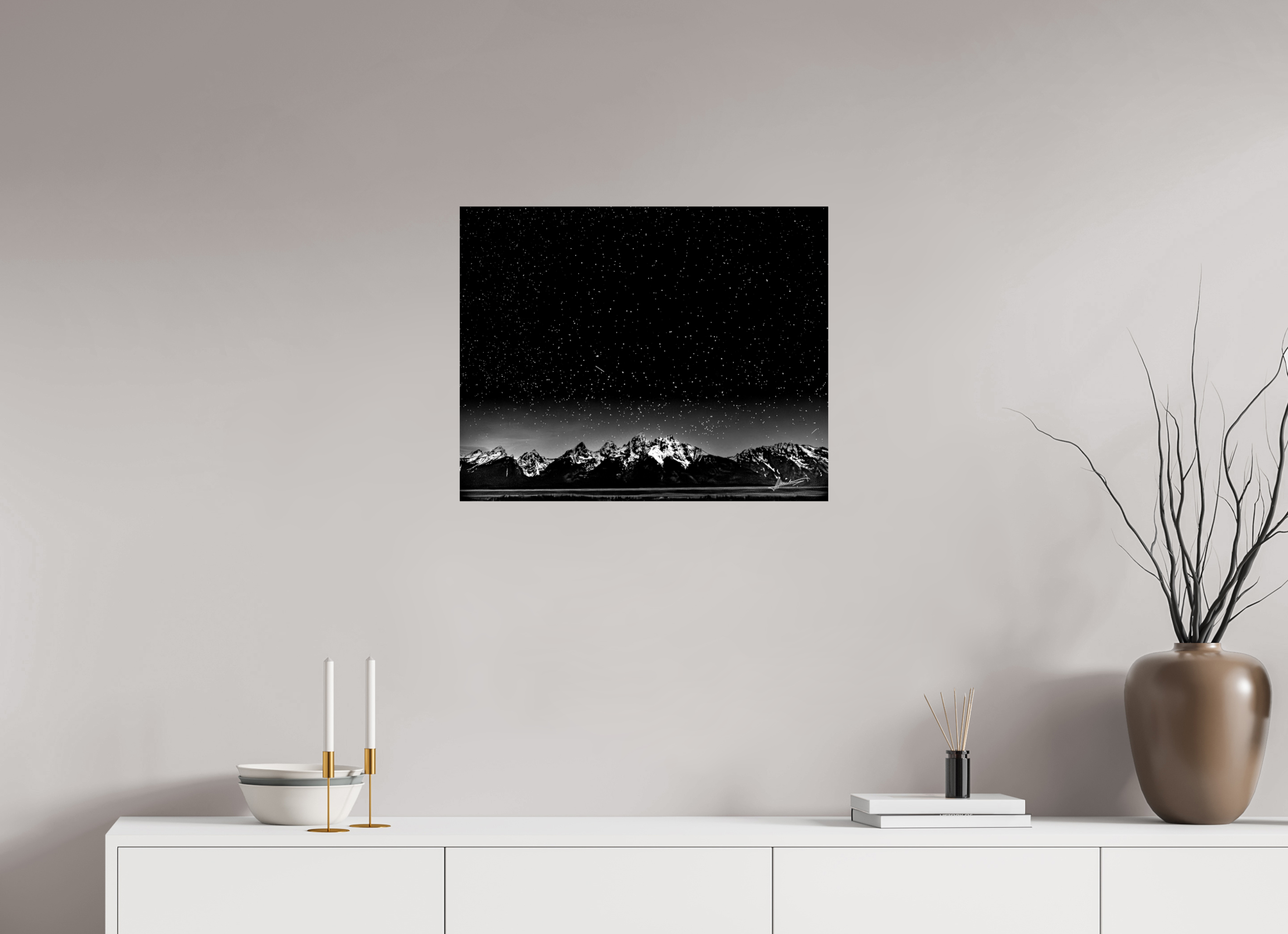 25 x 20″, Photo Print On Ilford Baryta Paper Midnight in the Rockies