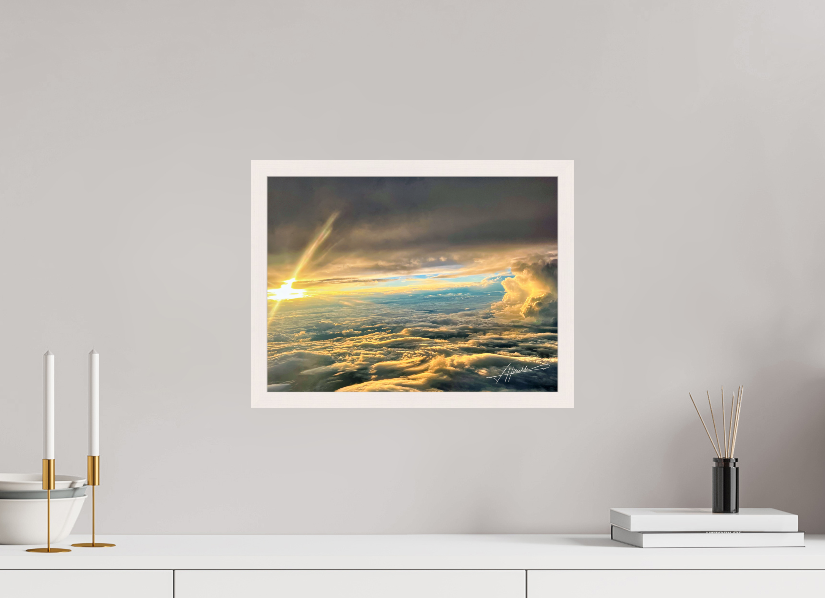 16 x 12″, Gallery Frame Above the clouds