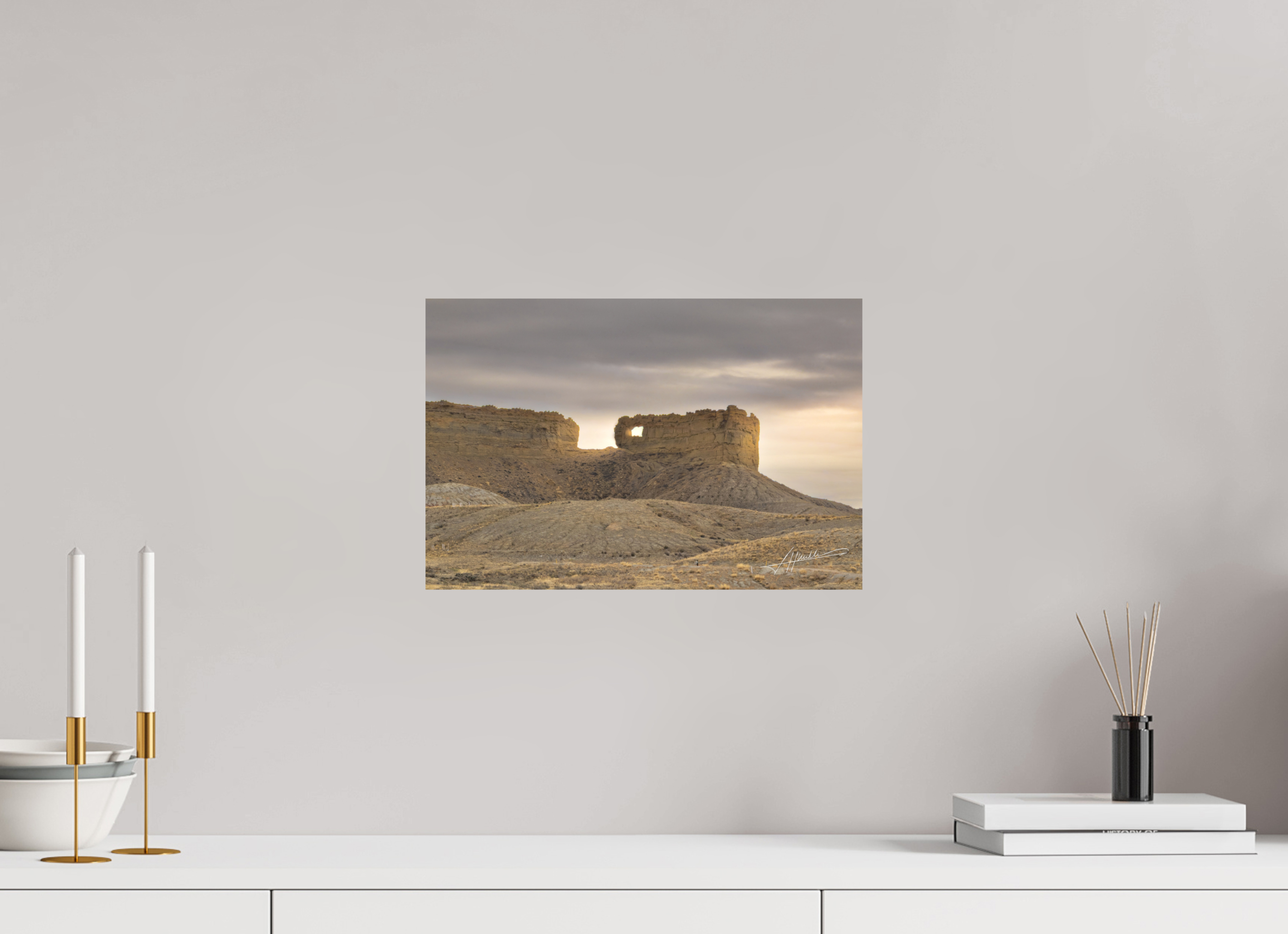 15 x 10″, Metal Dibond Sun on the Buttes
