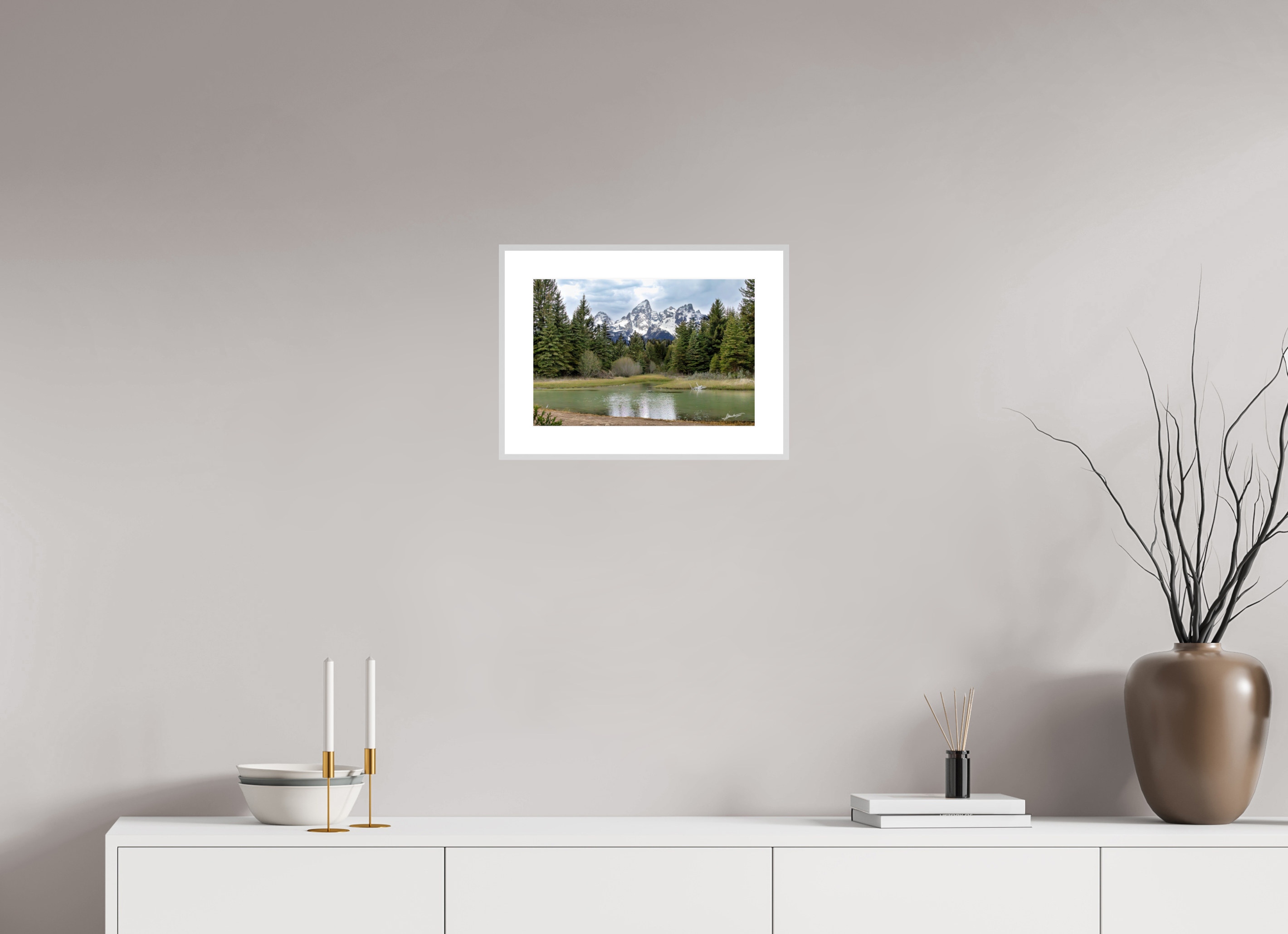 15 x 10″, Changeable Magnetic Frame Mountain Reflection