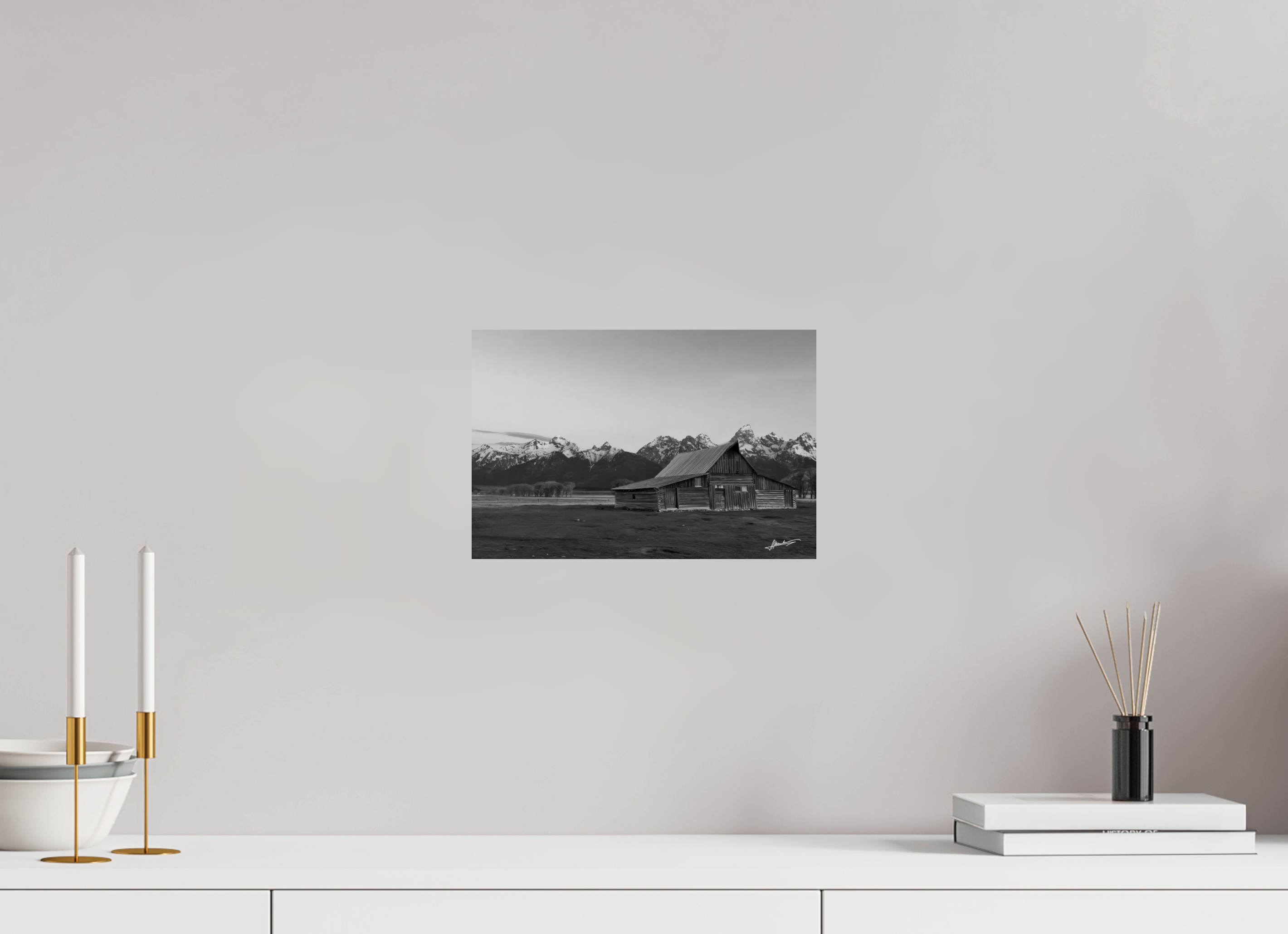 12 x 8″, Photo Print On Ilford Baryta Paper Sunrise on the T.A. Barn