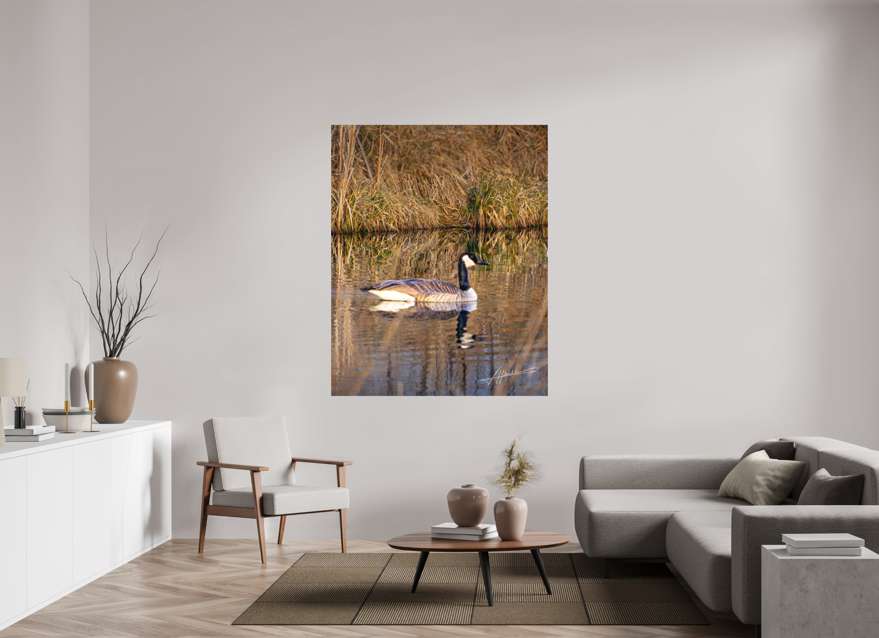 51 x 63.7″, Metal Dibond A Swimming Reflection