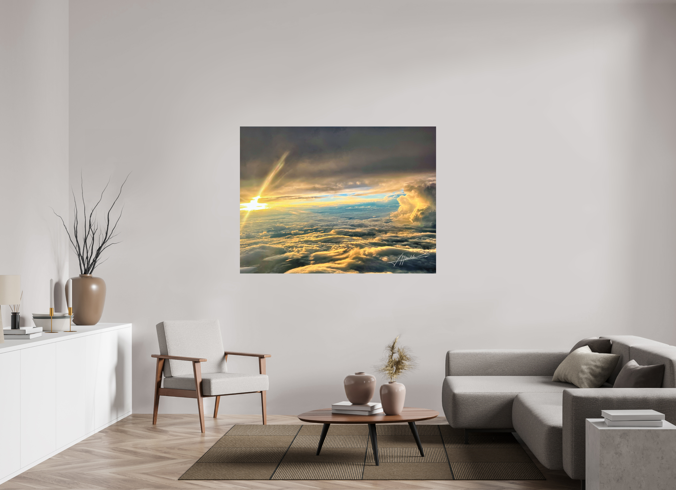60 x 45″, Metal Dibond Above the clouds