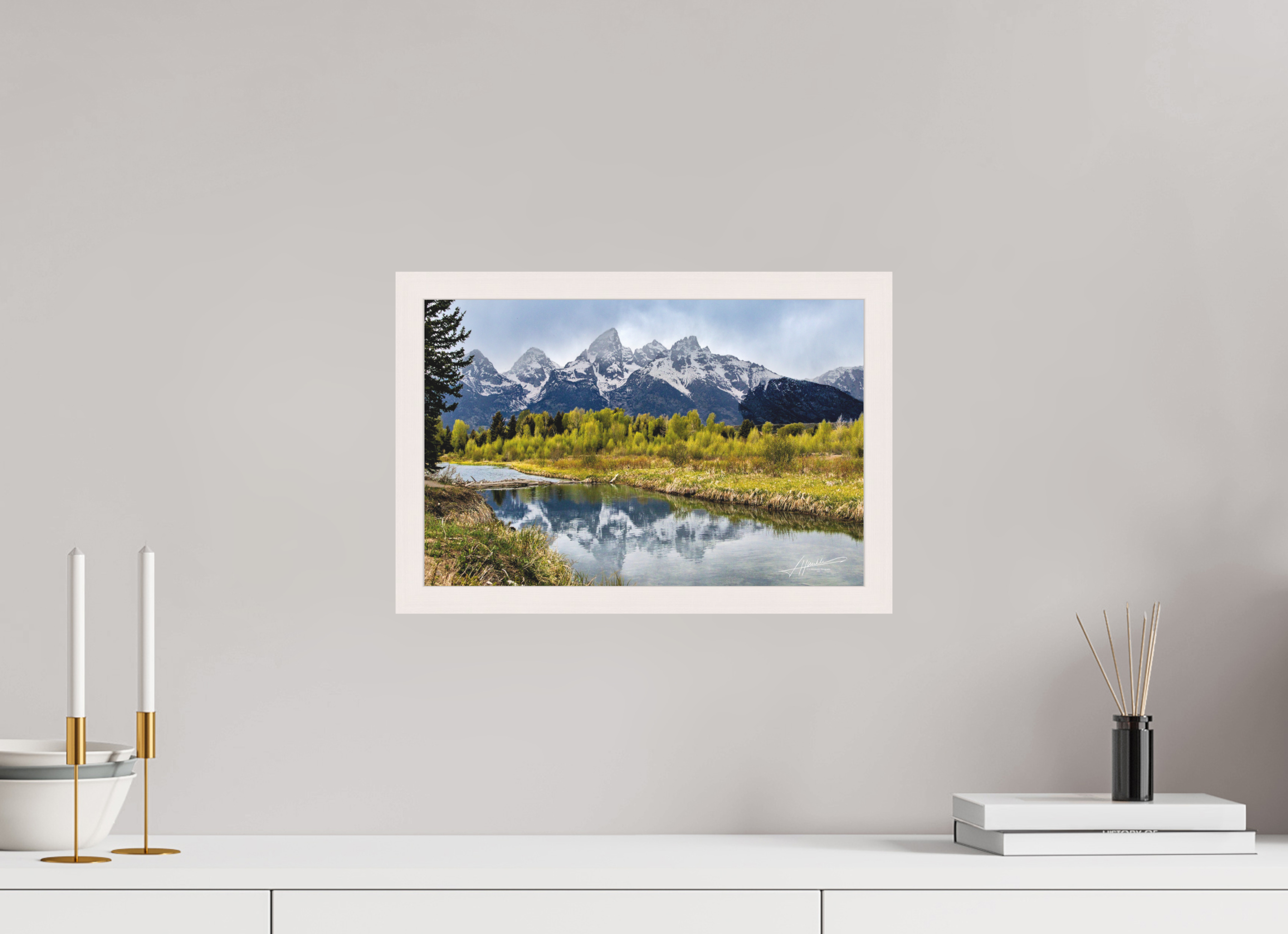 15 x 10″, Shadow Box Frame Reflecting Peaks