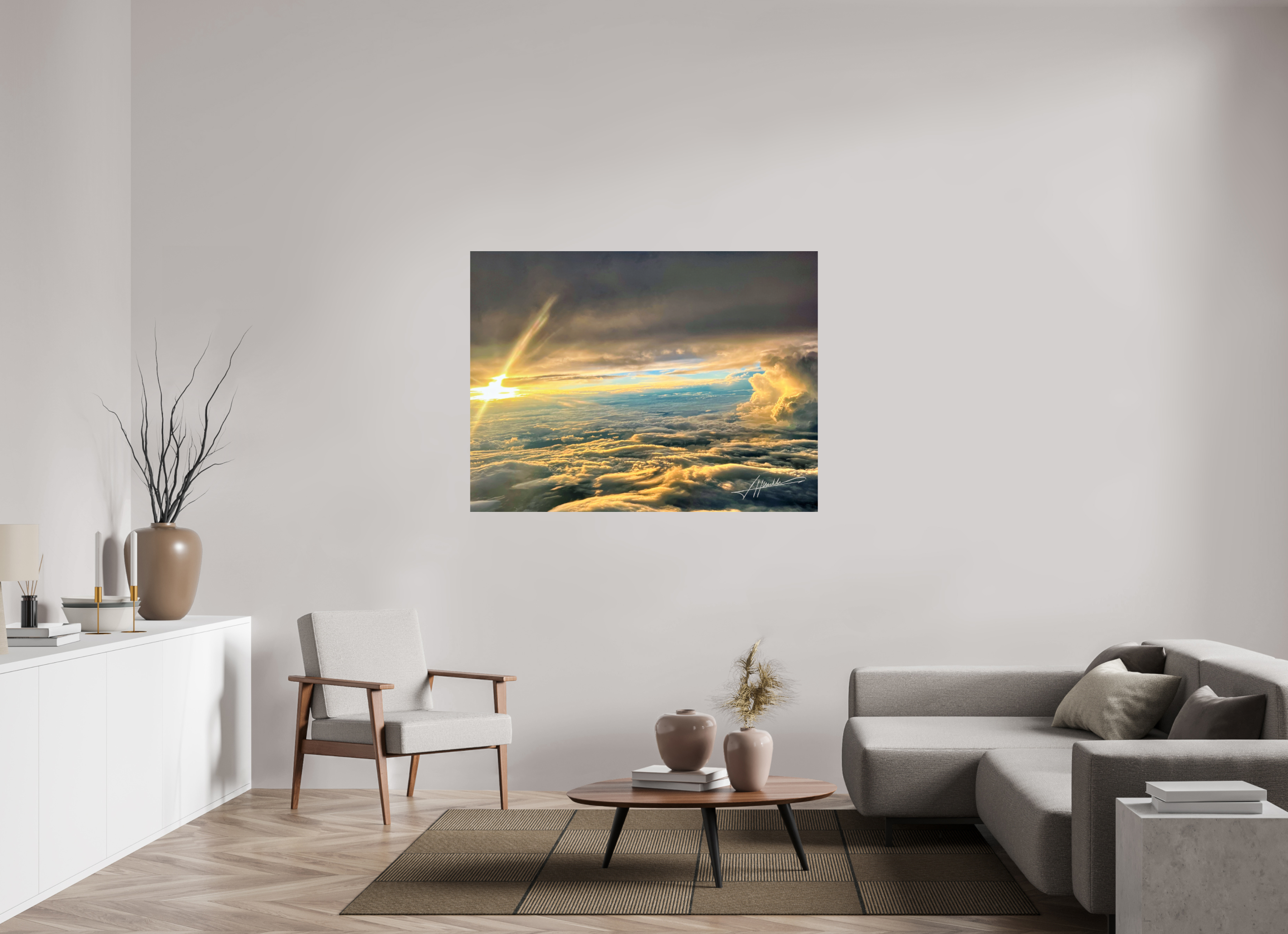 56 x 42″, Photo Print On Fuji Crystal DP II Above the clouds