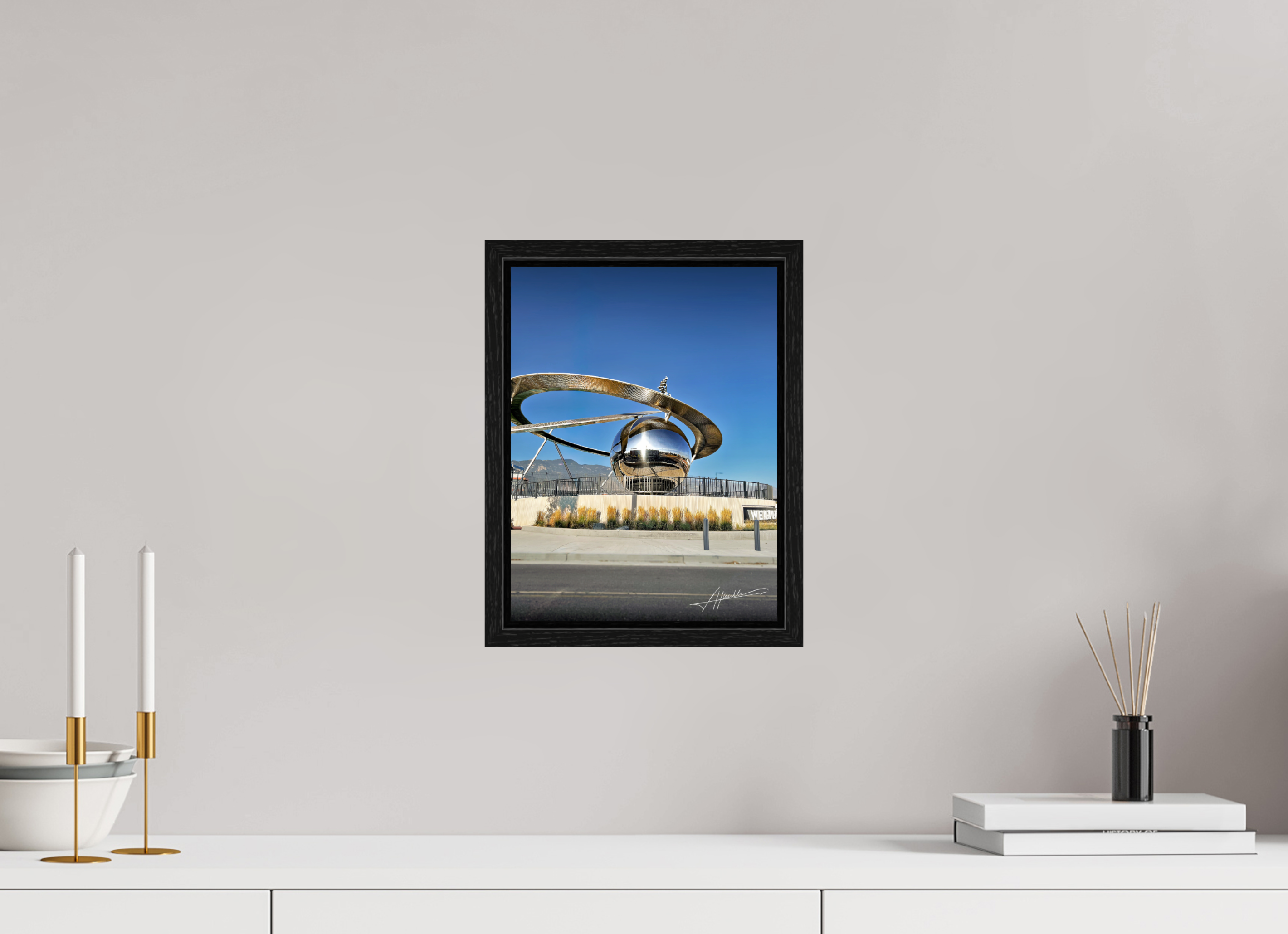 9 x 12″, Floater Frame Epicenter Sculpture