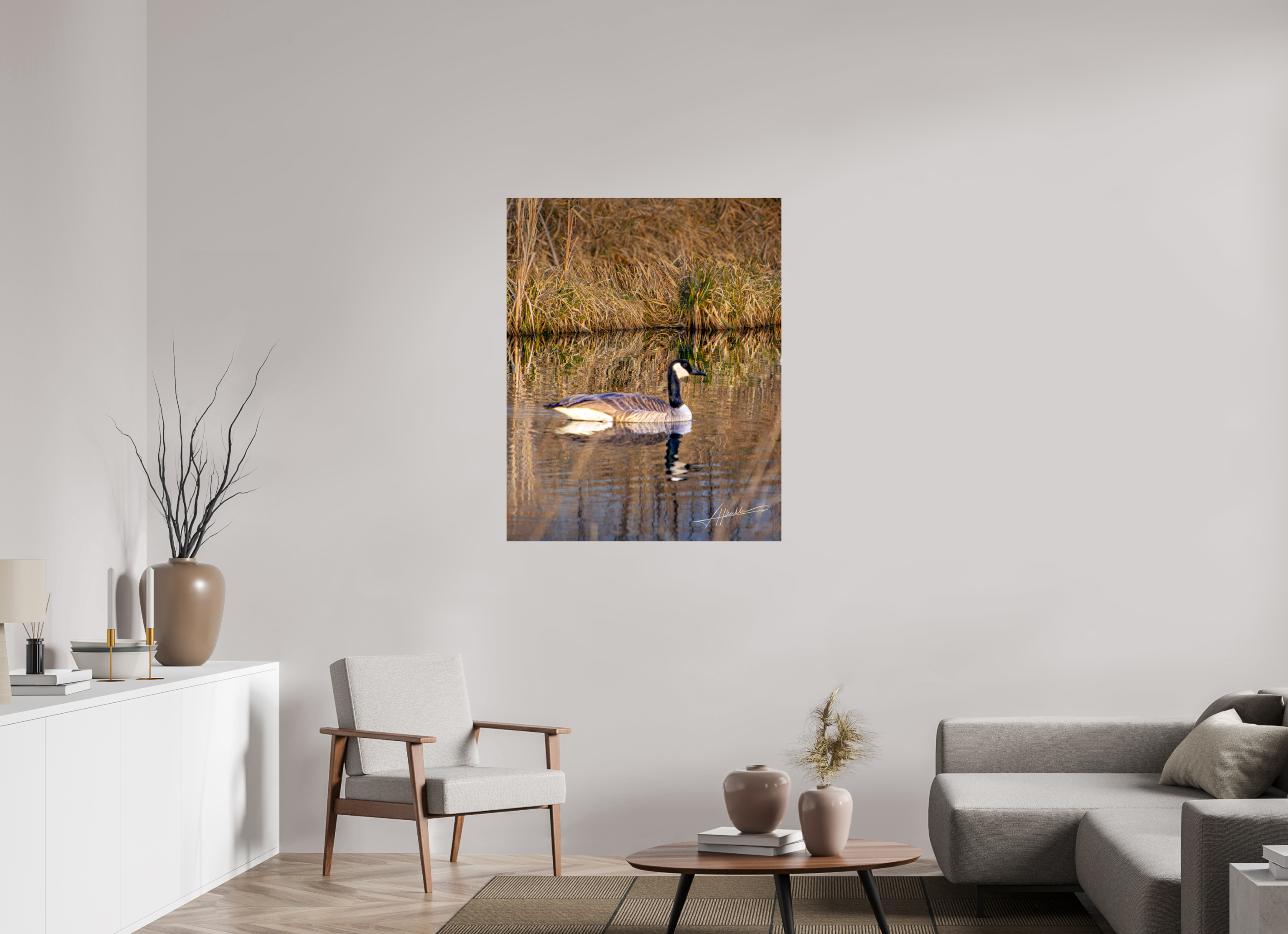 35 x 43.7″, ChromaLuxe HD Metal A Swimming Reflection