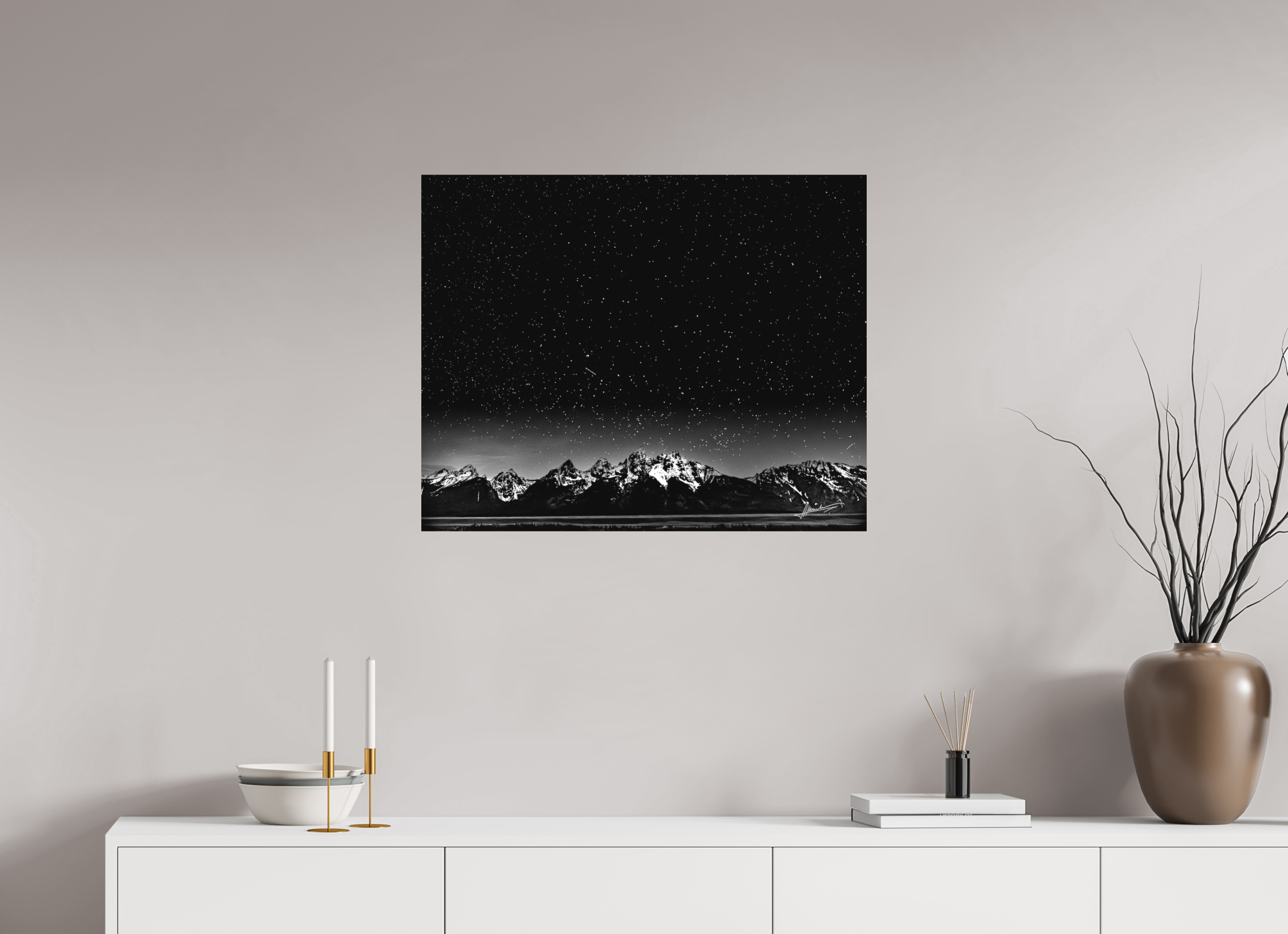 30 x 24″, Ilford Aluminum BW Midnight in the Rockies