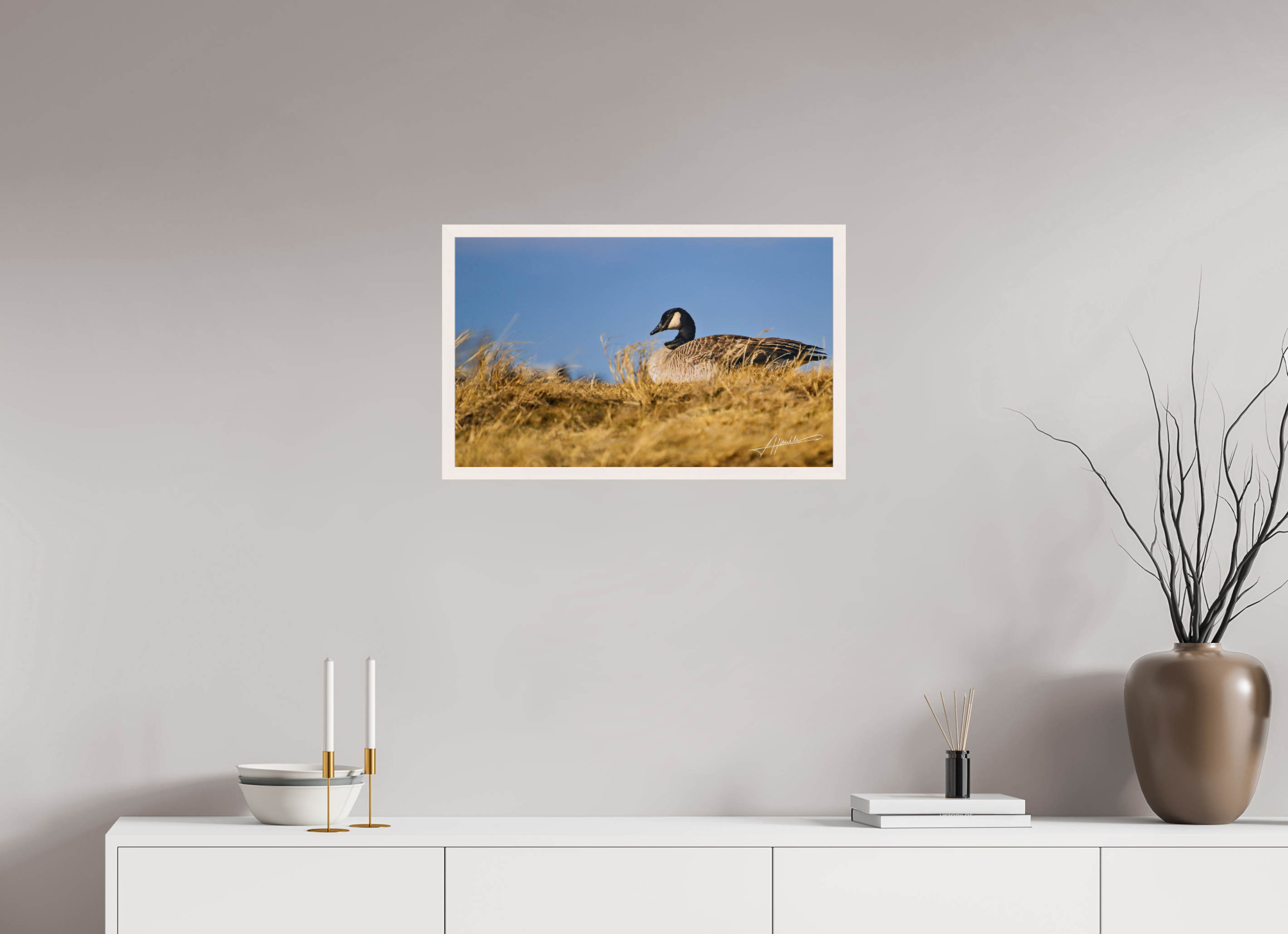 25.9 x 16″, Gallery Frame The Nesting Goose