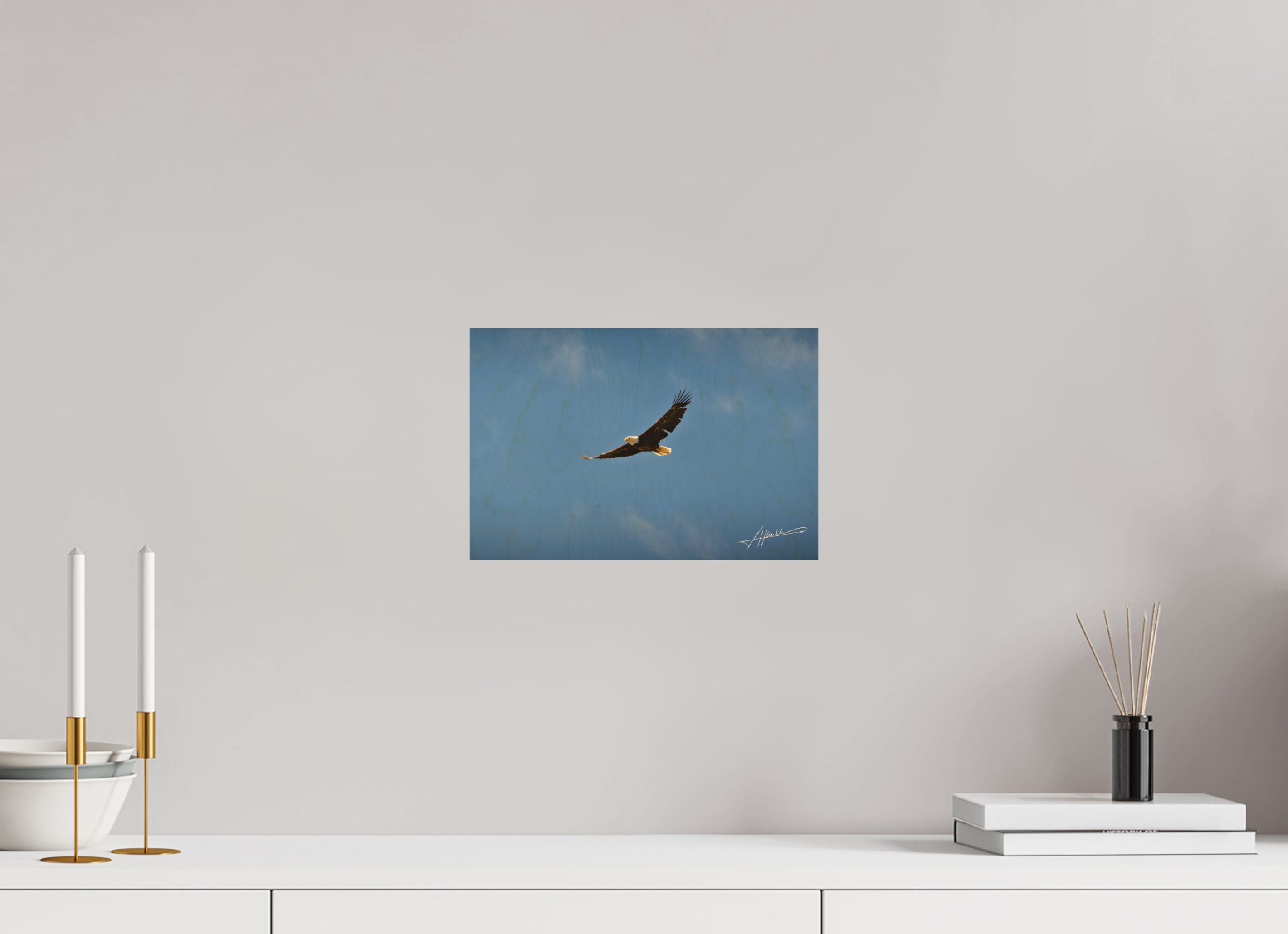 12 x 8″, Direct Photo Print on Wood Soaring Free