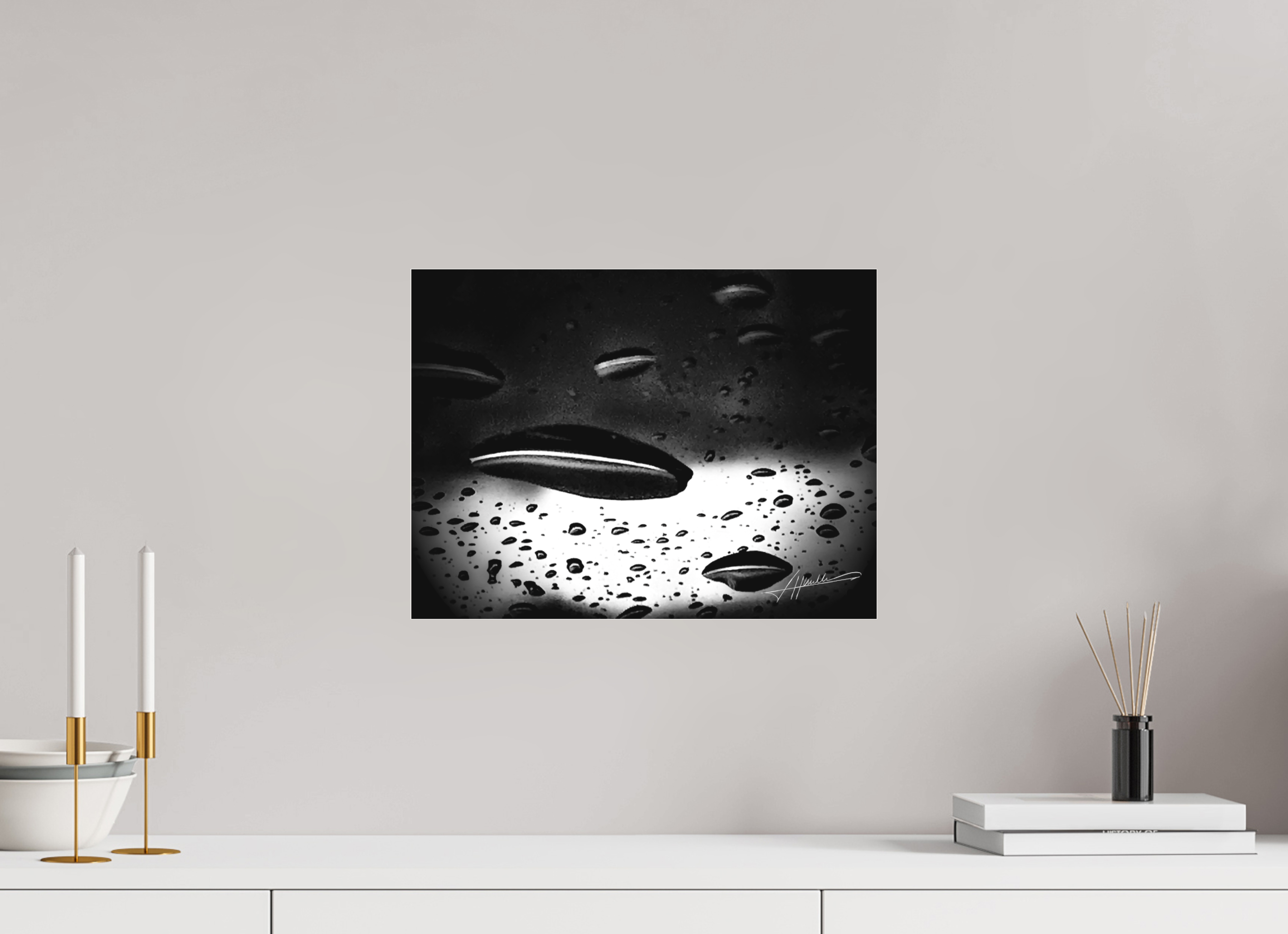 16 x 12″, Ilford BW Acrylic Collection of Water