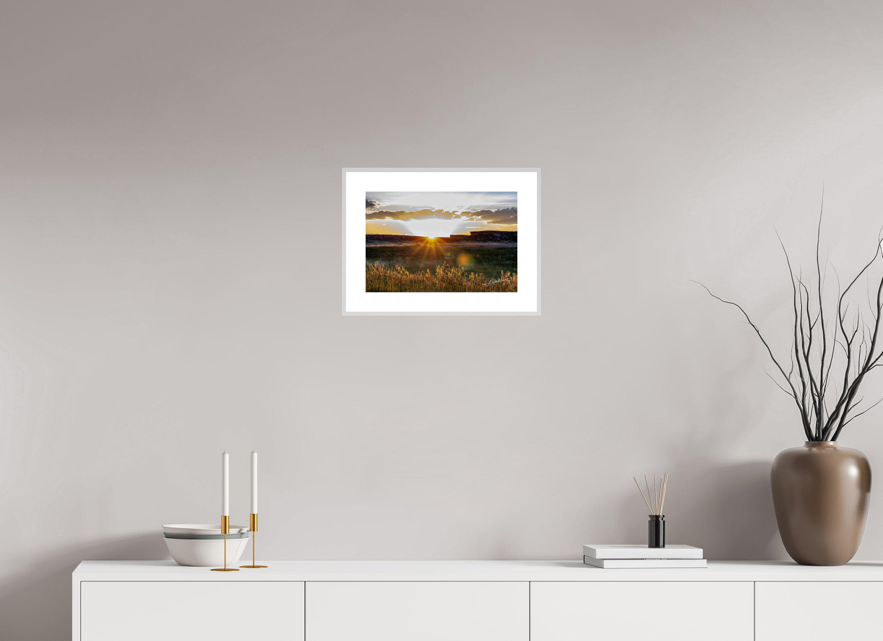 15 x 10″, Changeable Magnetic Frame Sunrise on the Planes