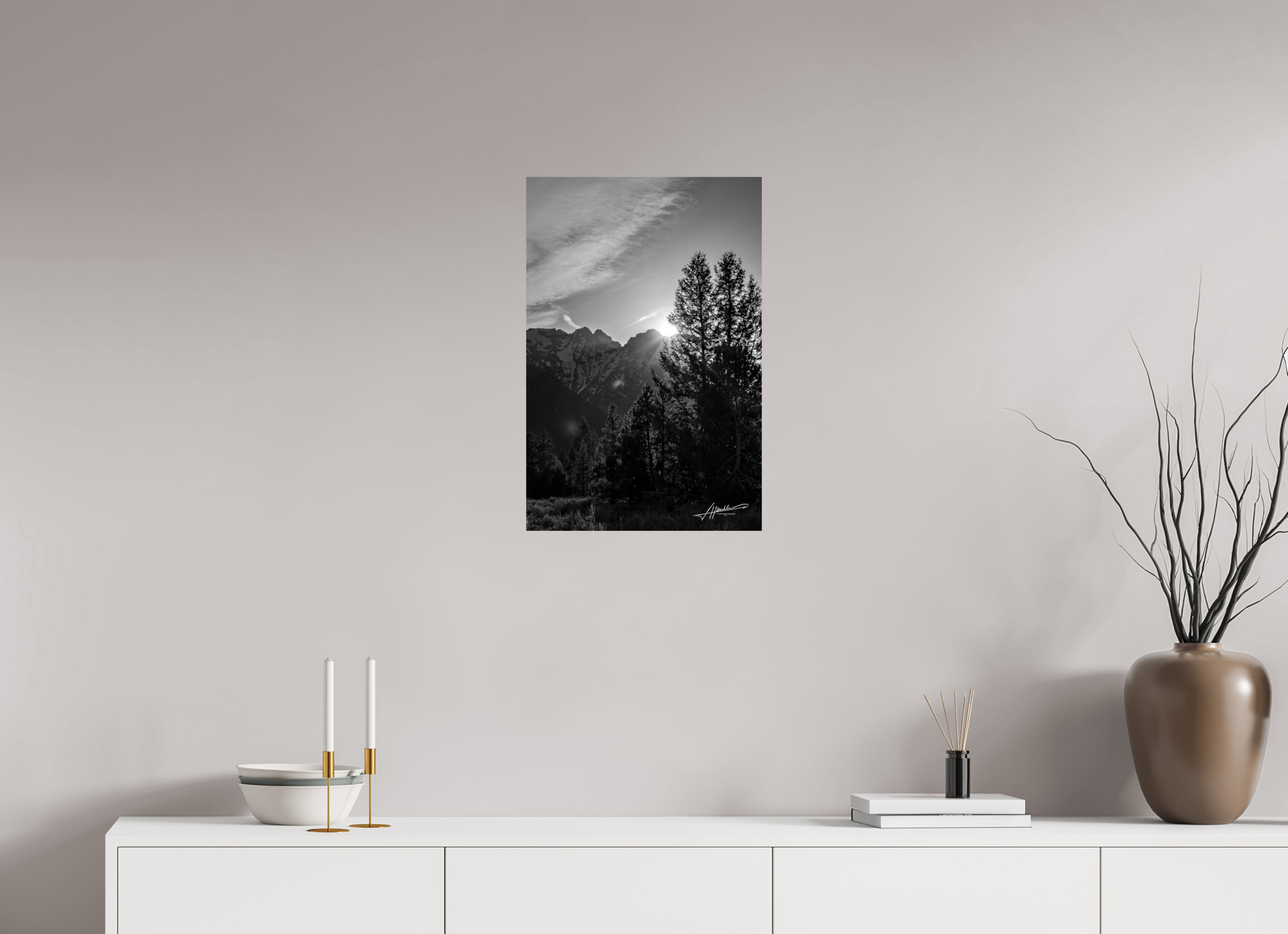 16 x 24″, Photo Print On Ilford Baryta Paper B/W Peaks
