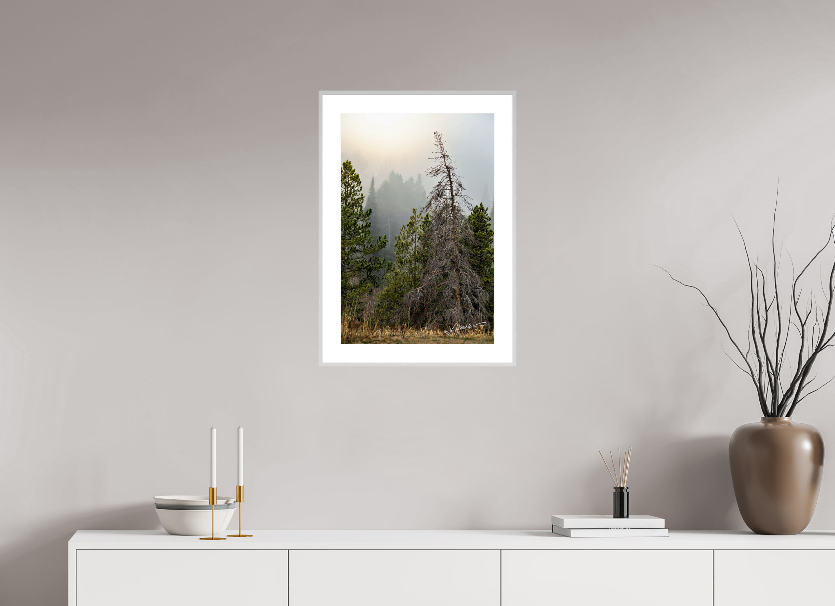 16 x 24″, Changeable Magnetic Frame The Lifting Fog